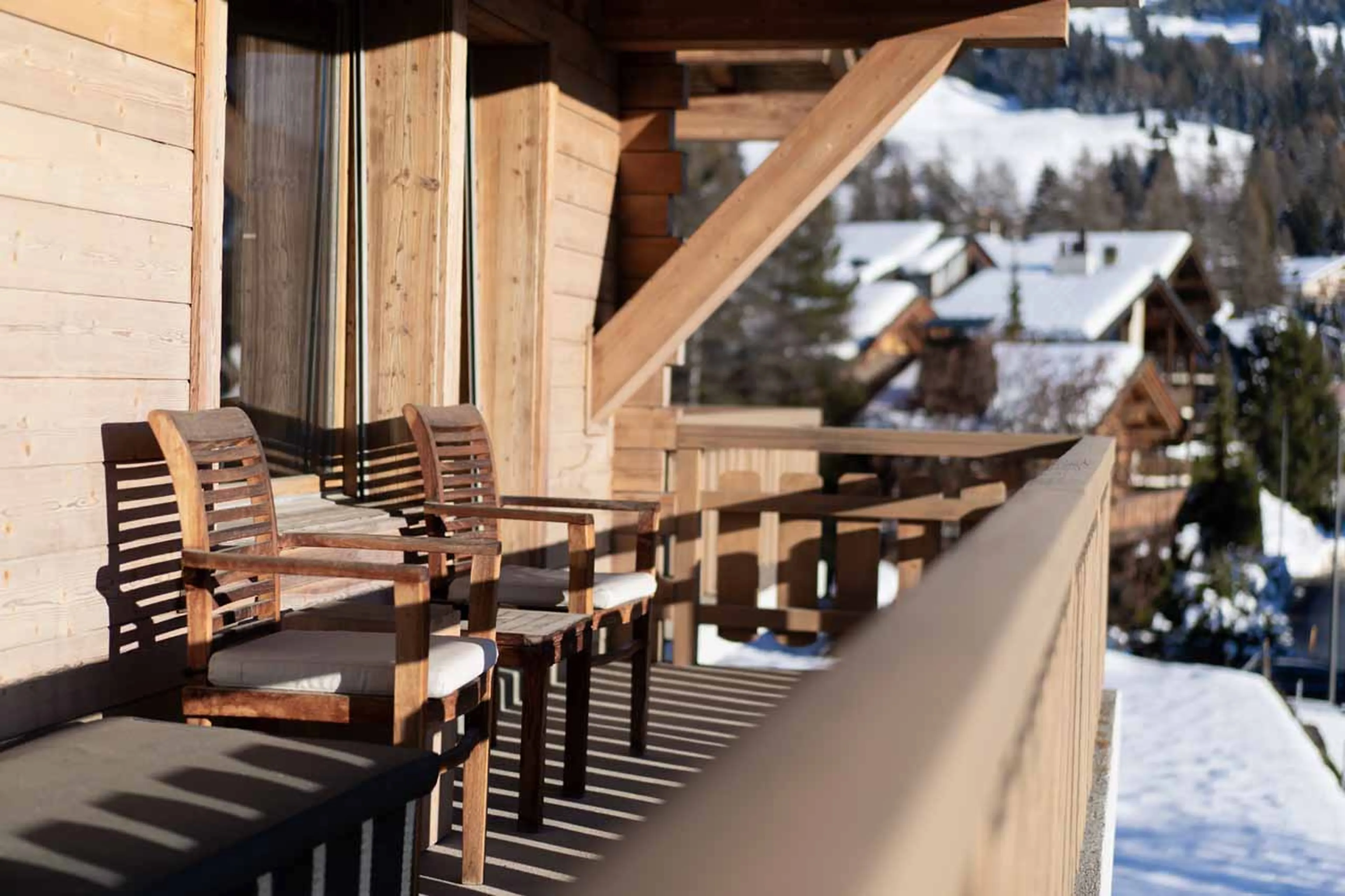 Bedroom 3 balcony at Chalet No 14 in Verbier