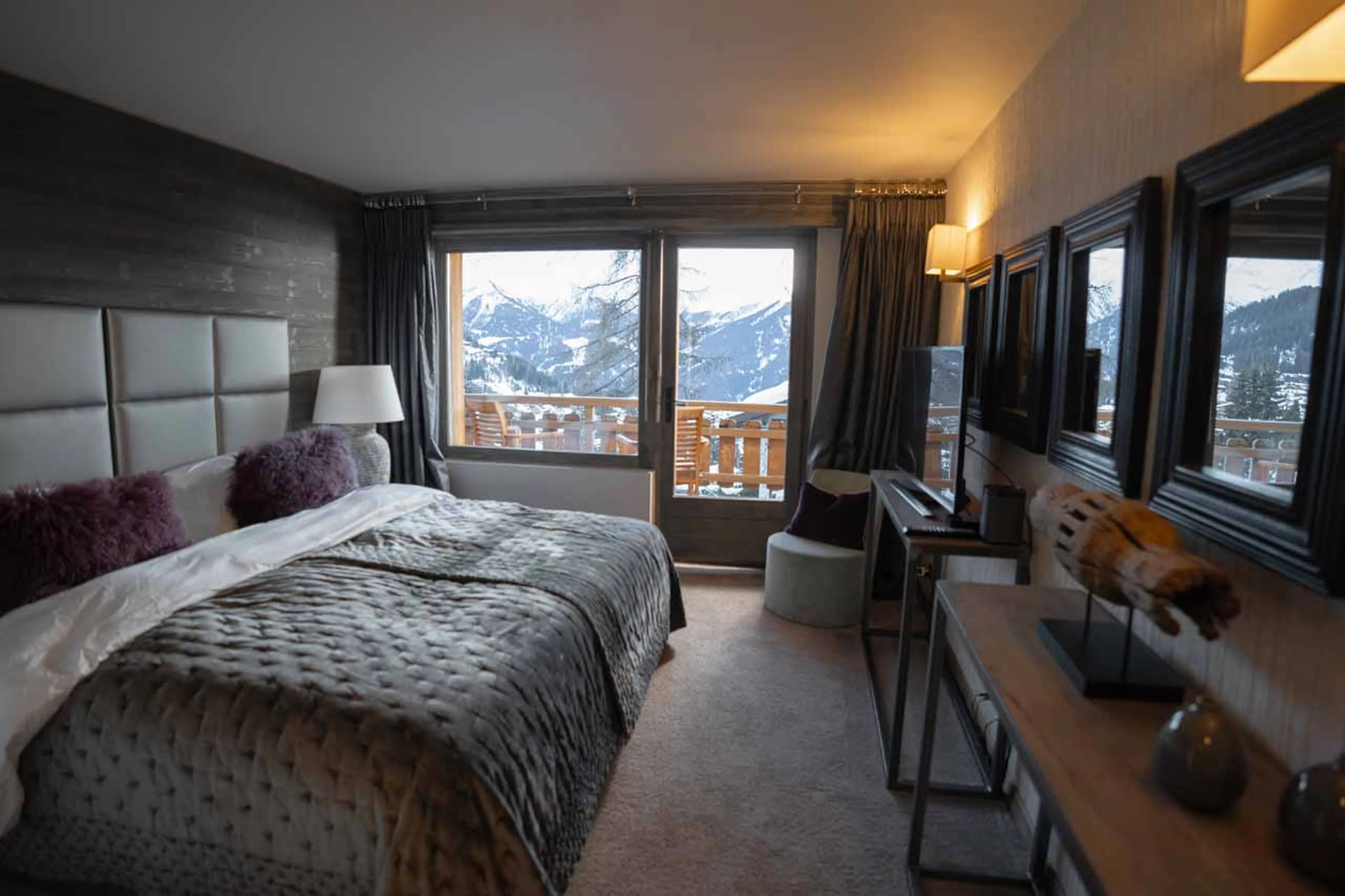Bedroom four at Chalet No 14 in Verbier