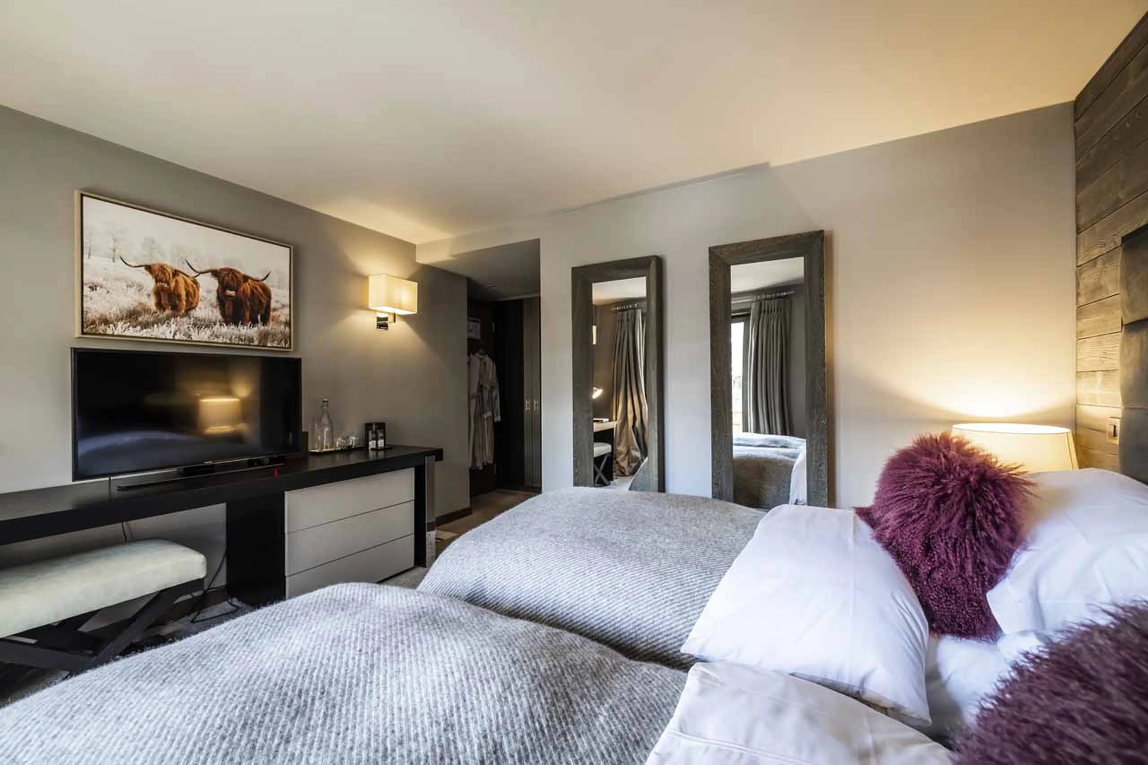 Bedroom five at Chalet No 14 in Verbier
