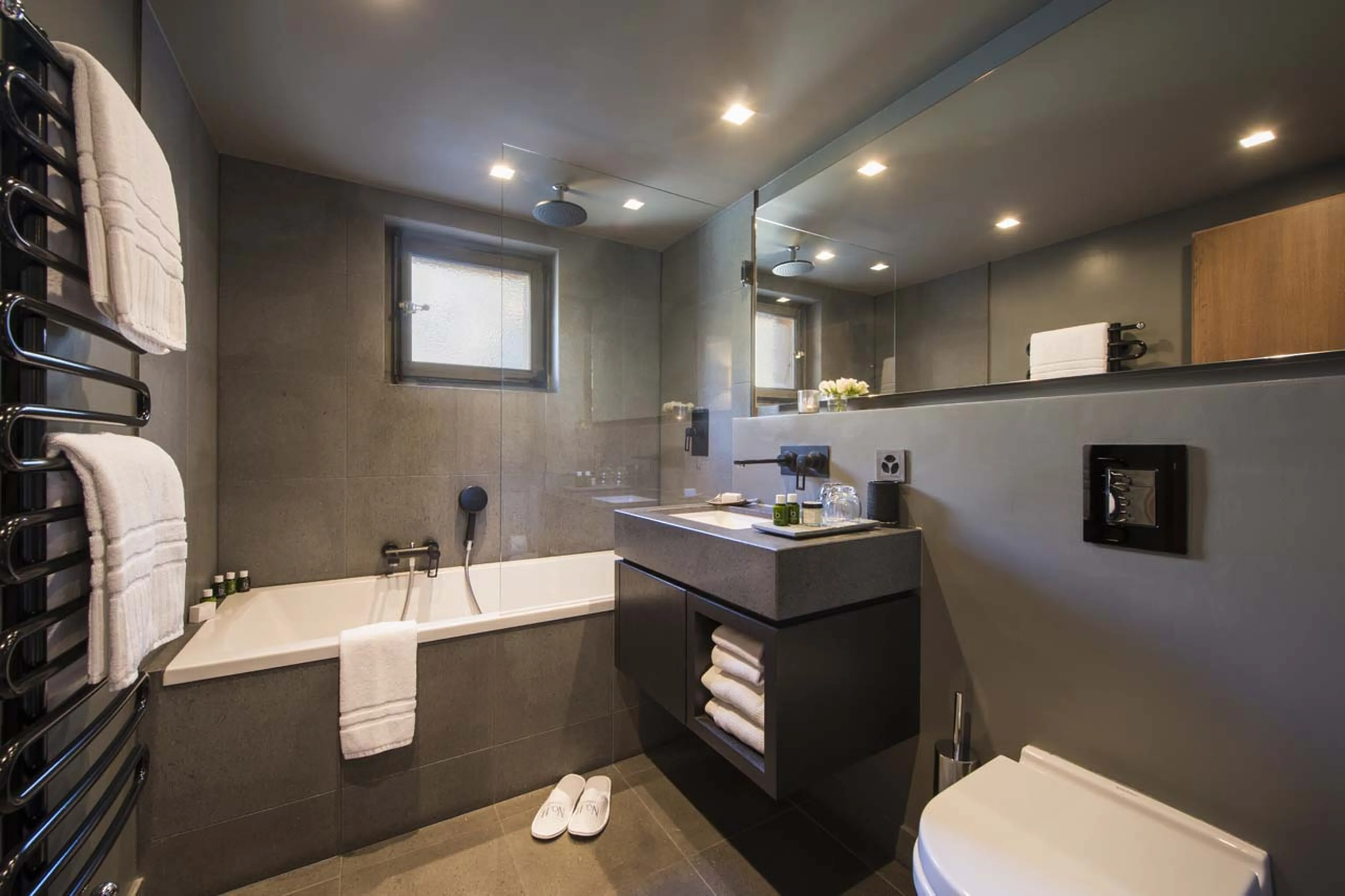 Bathroom six at Chalet No 14 in Verbier