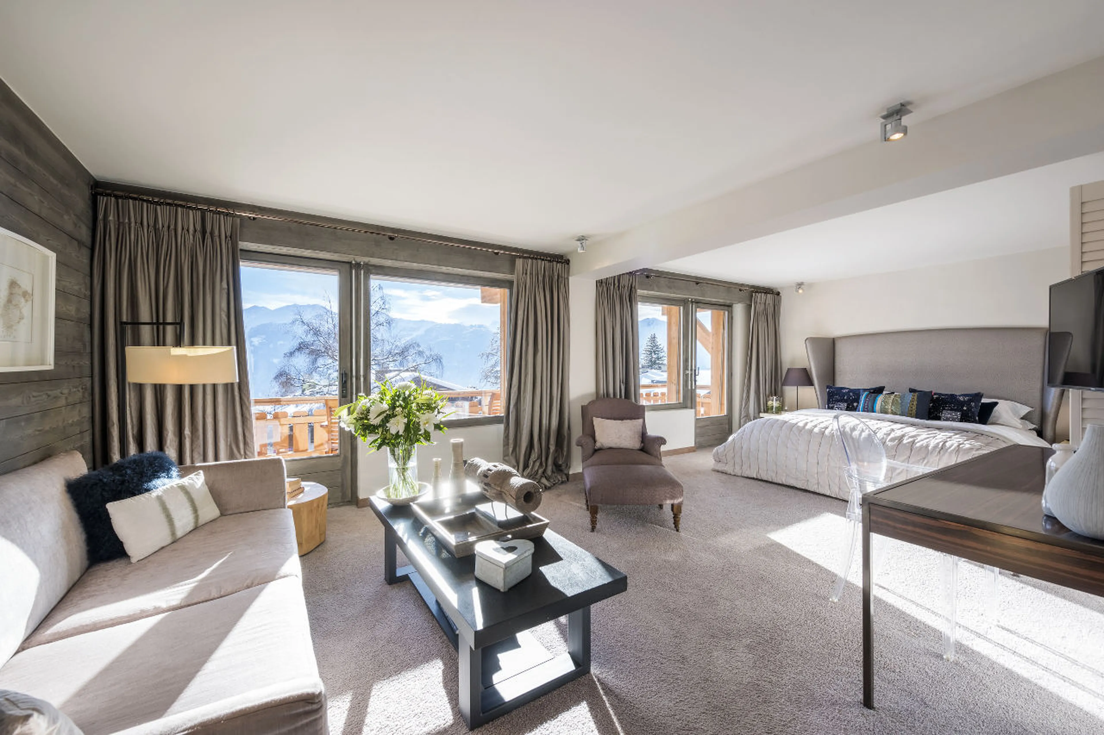 Bedroom three at Chalet No 14 in Verbier