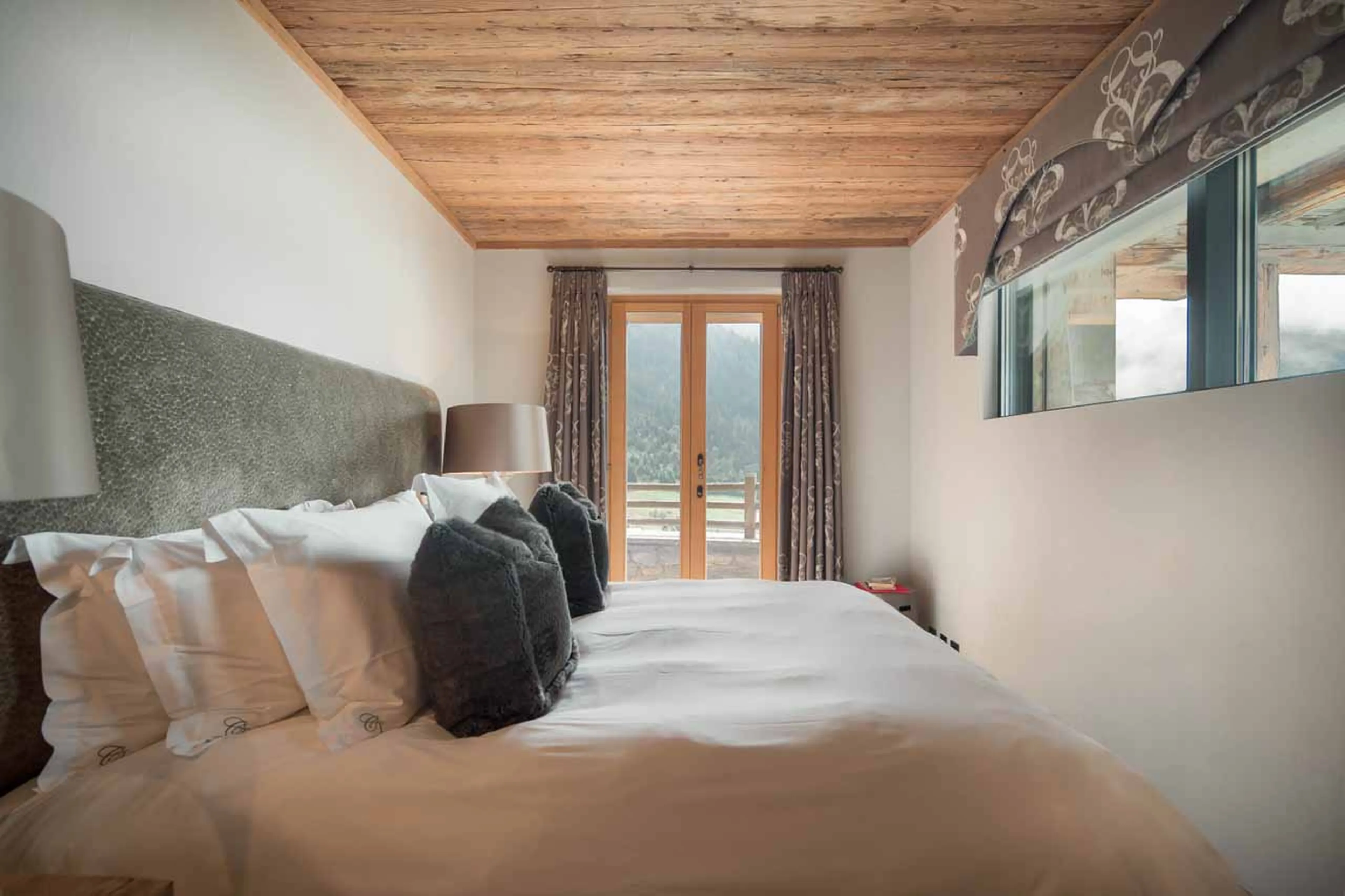 Bedroom two at Alpine Estate in Verbier