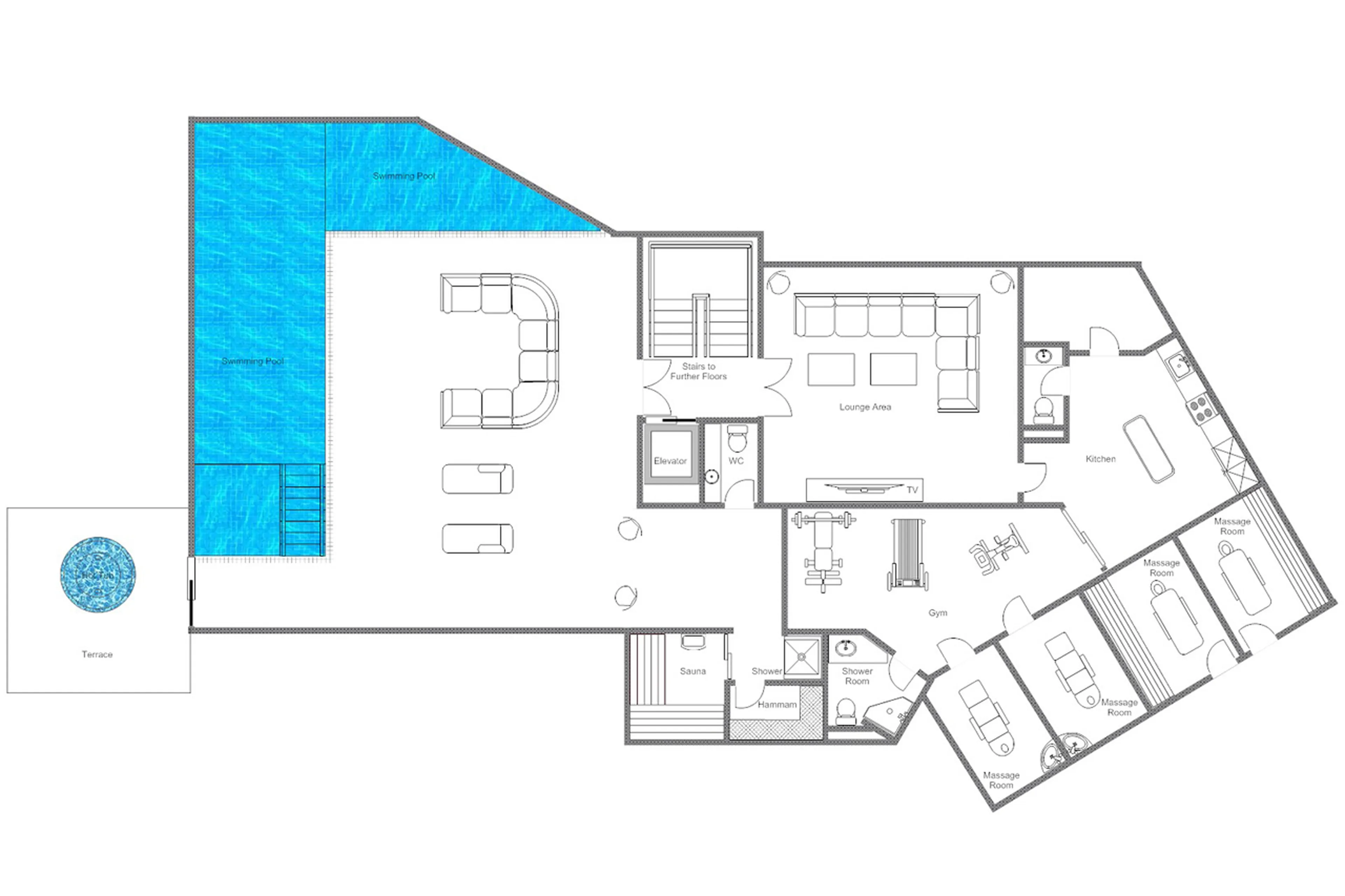 Norte lower ground floor at Alpine Estate in Verbier