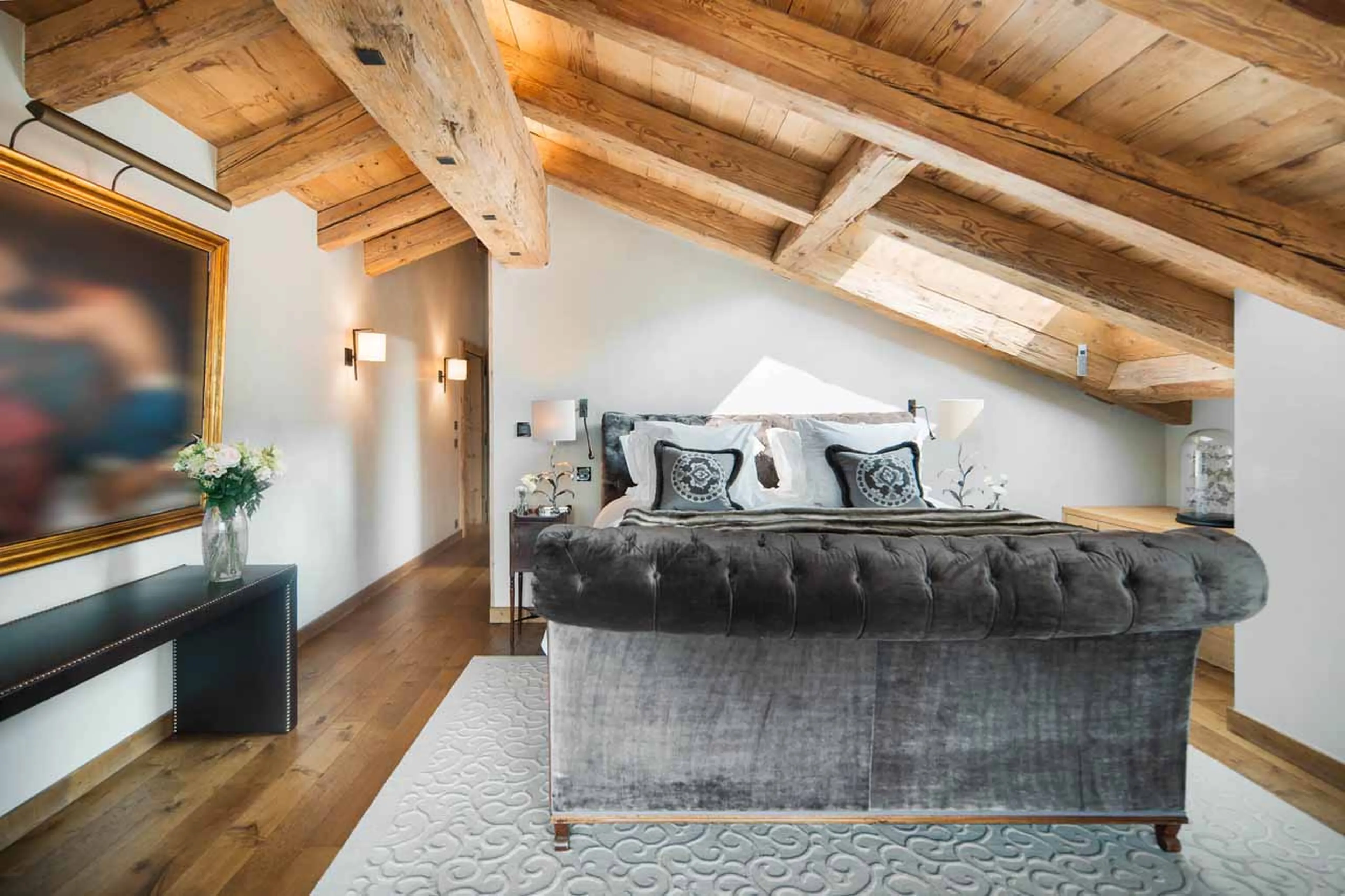 Master bedroom at Chalet Norte in Verbier
