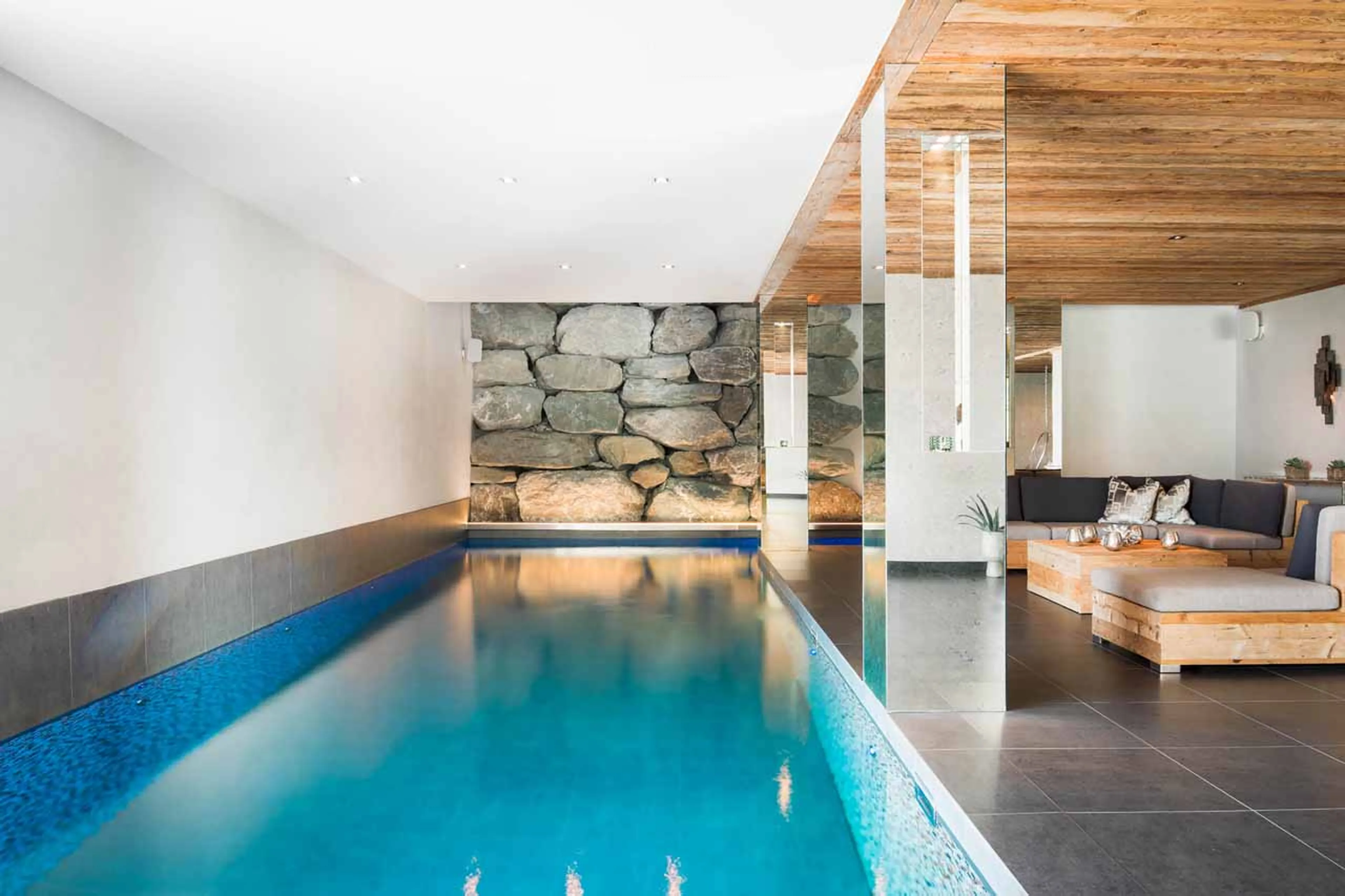 Norte swimming pool at Alpine Estate in Verbier