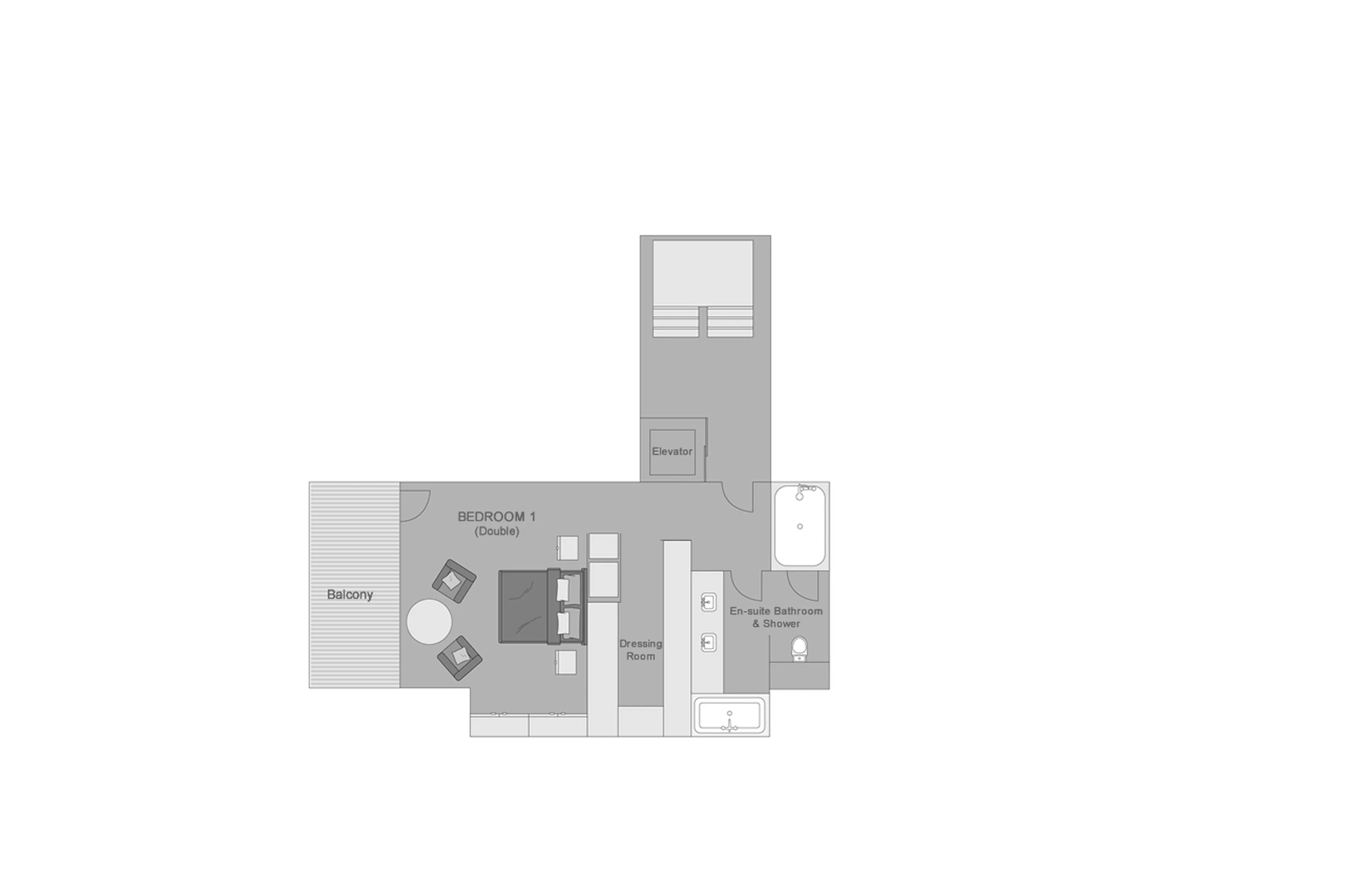 Level 3 floor plan of Chalet Norte in Verbier