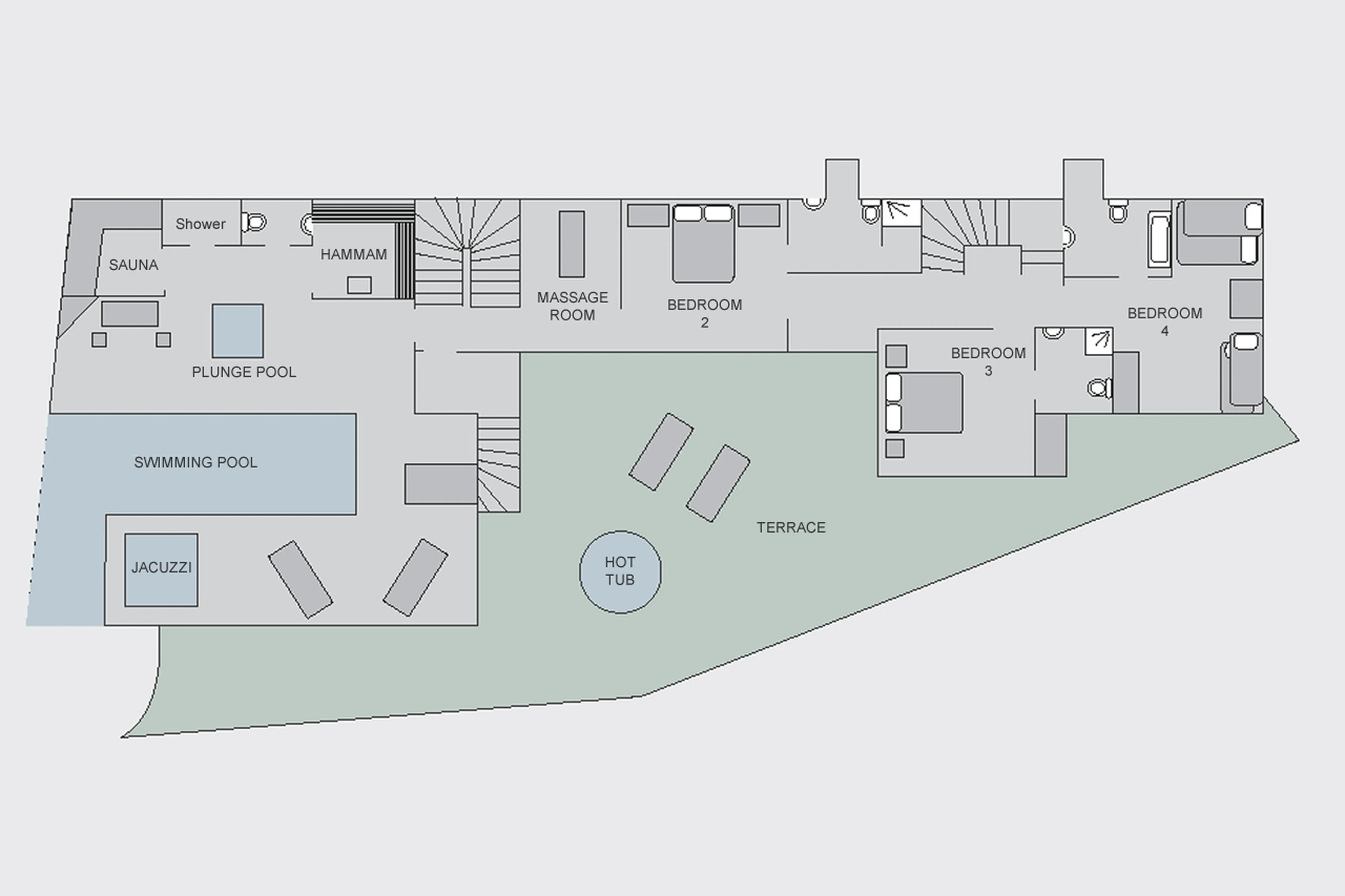 Chalet Nyumba floor plan level 1