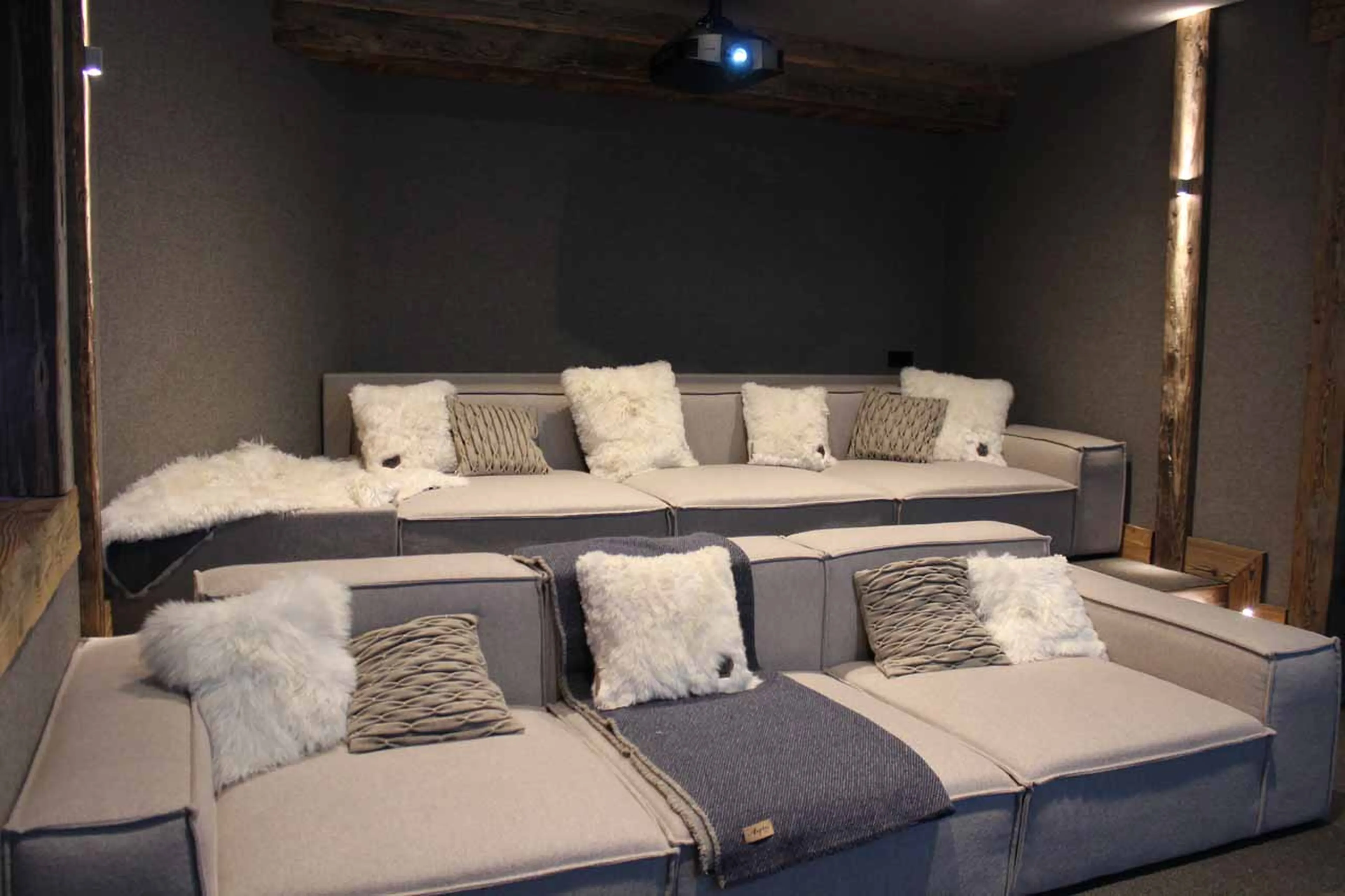 Cinema seating at Chalet O Valala in Val d'Isere