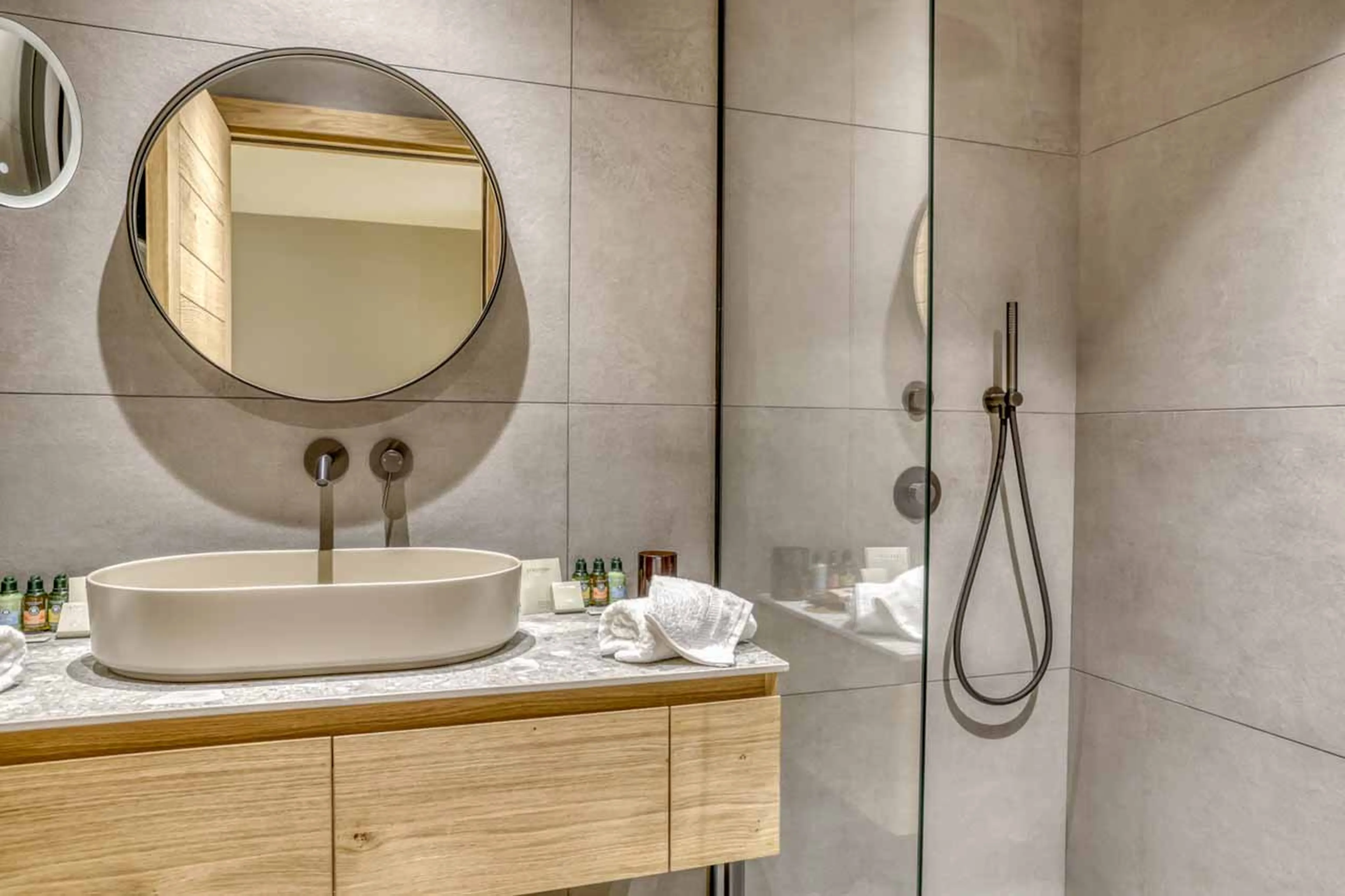 Bedroom 1 shower room at Chalet Olivier in Megeve