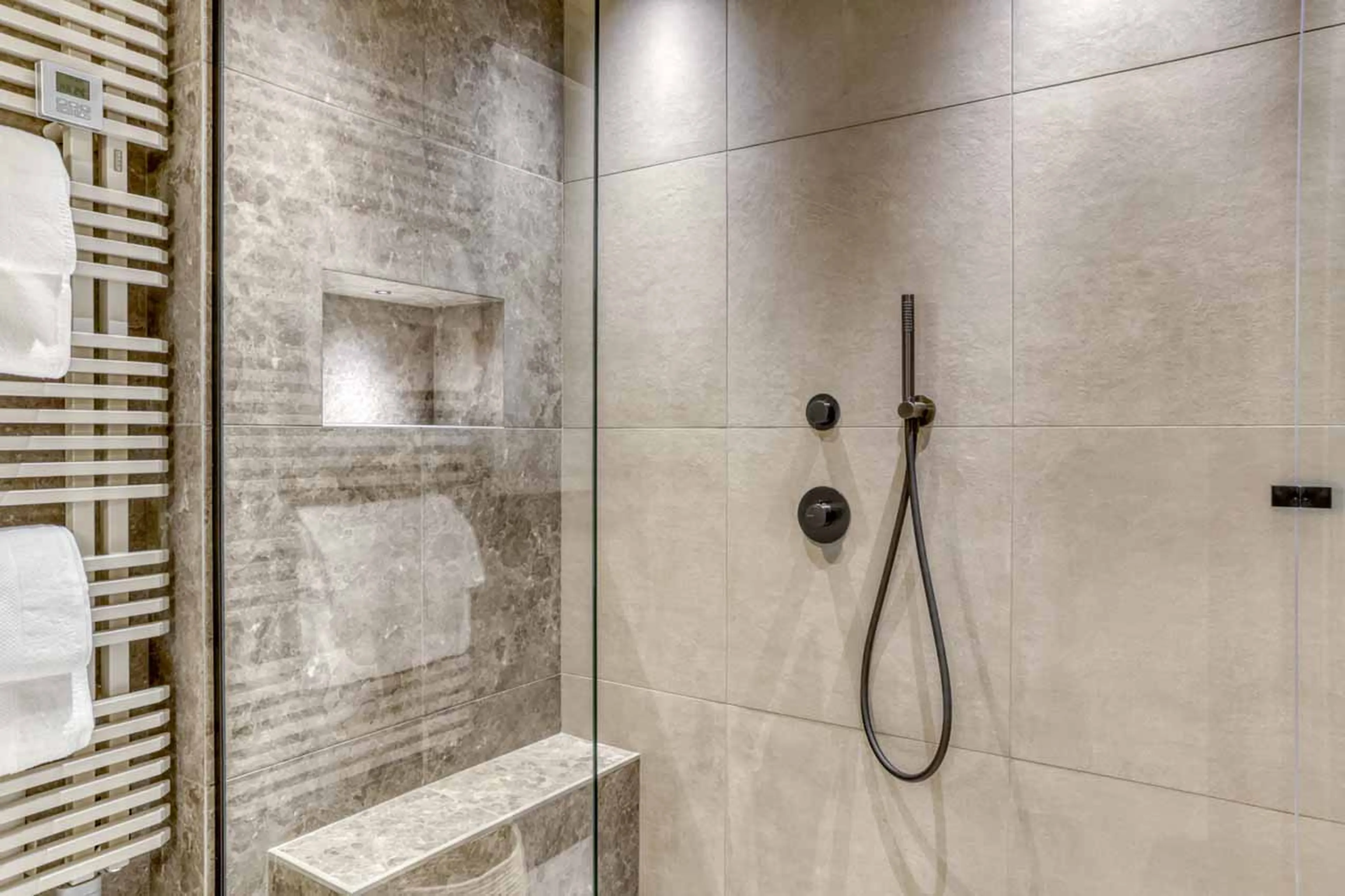 Bedroom 3 shower at Chalet Olivier in Megeve