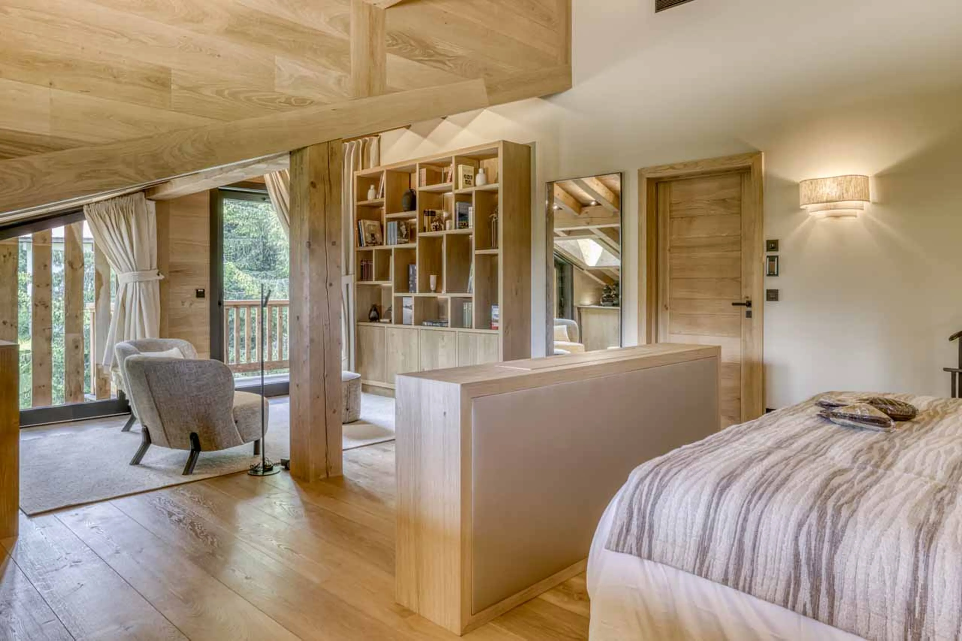 Master bedroom suite at Chalet Olivier in Megeve