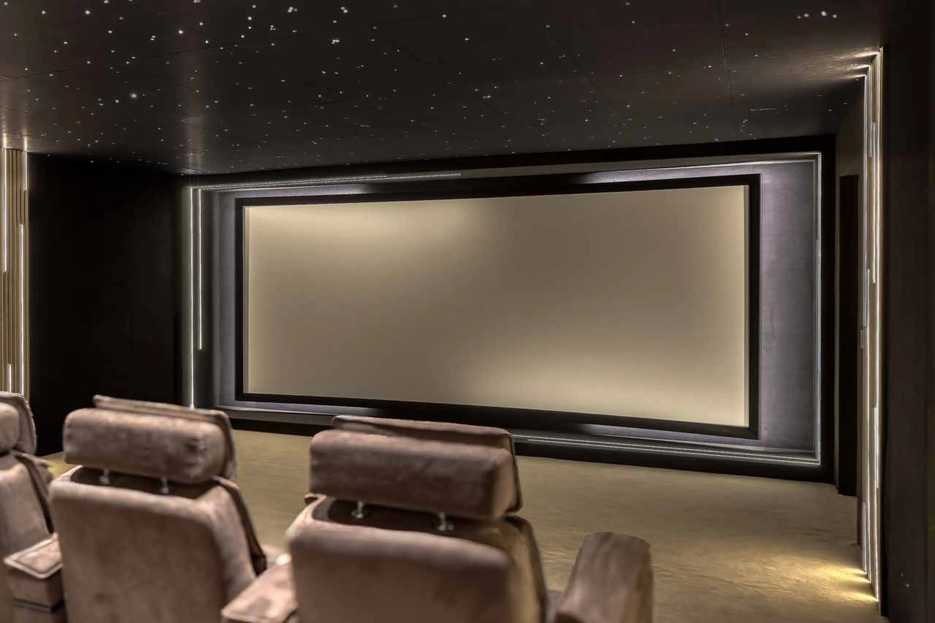 Cinema room at Chalet Olivier in Megeve