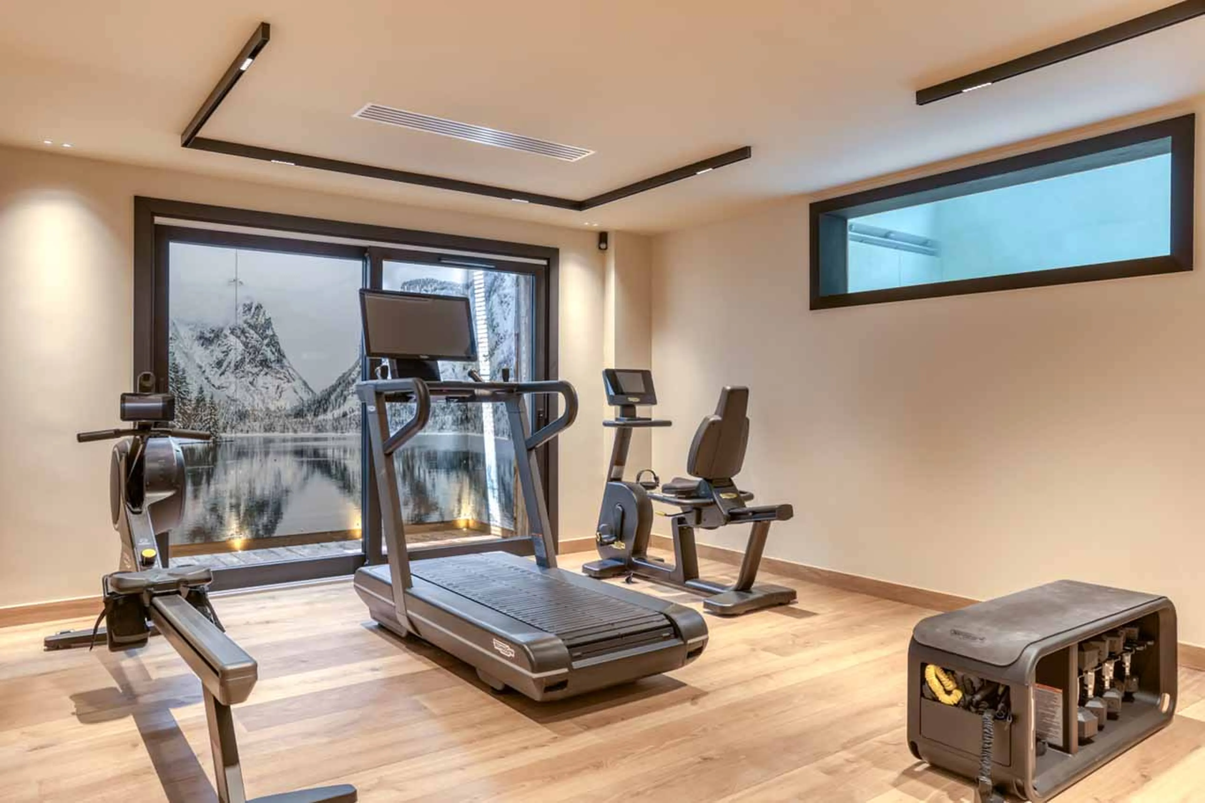 Fitness room at Chalet Olivier in Megeve