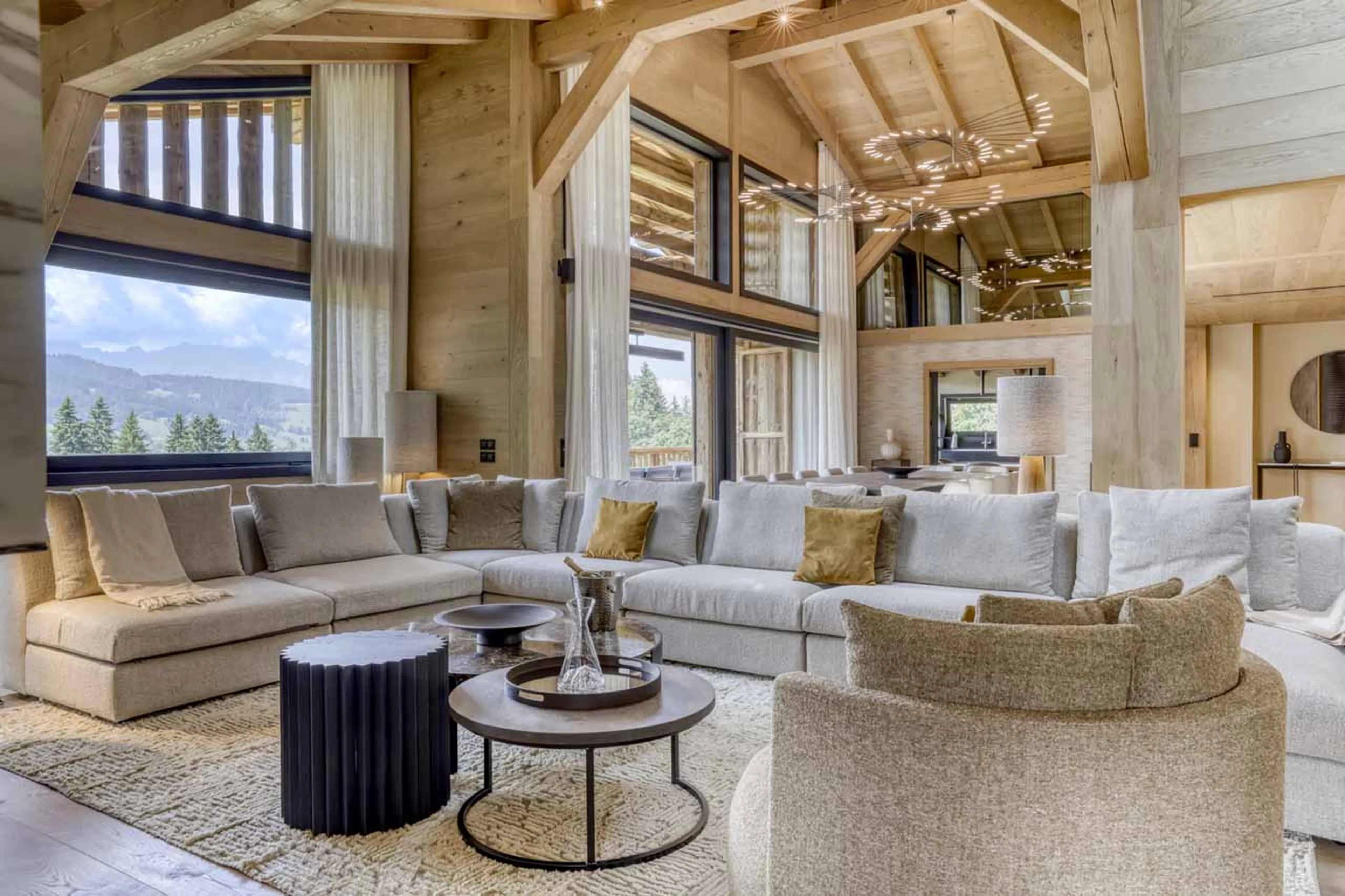 Living room at Chalet Olivier in Megeve