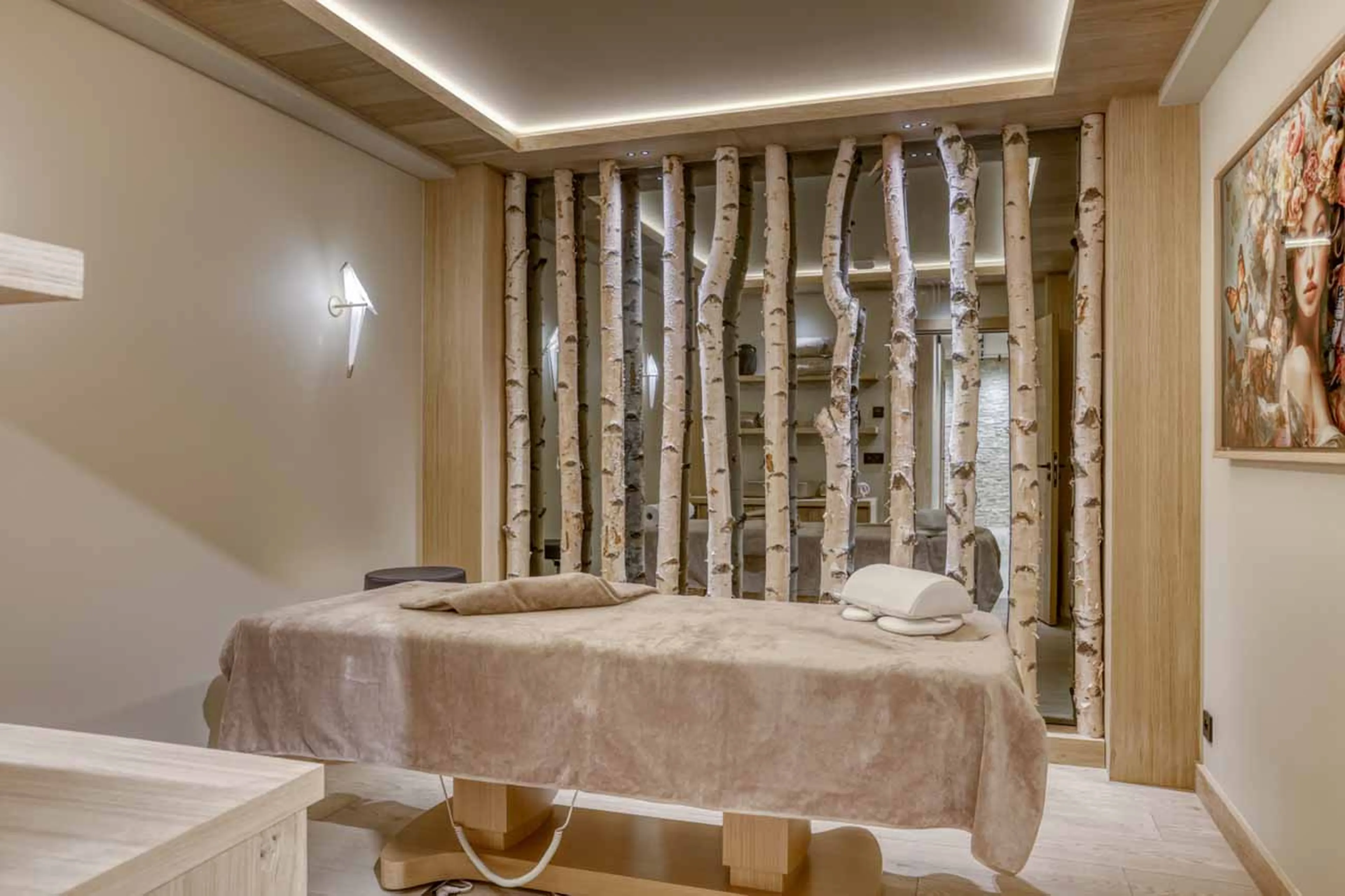 Massage room at Chalet Olivier in Megeve