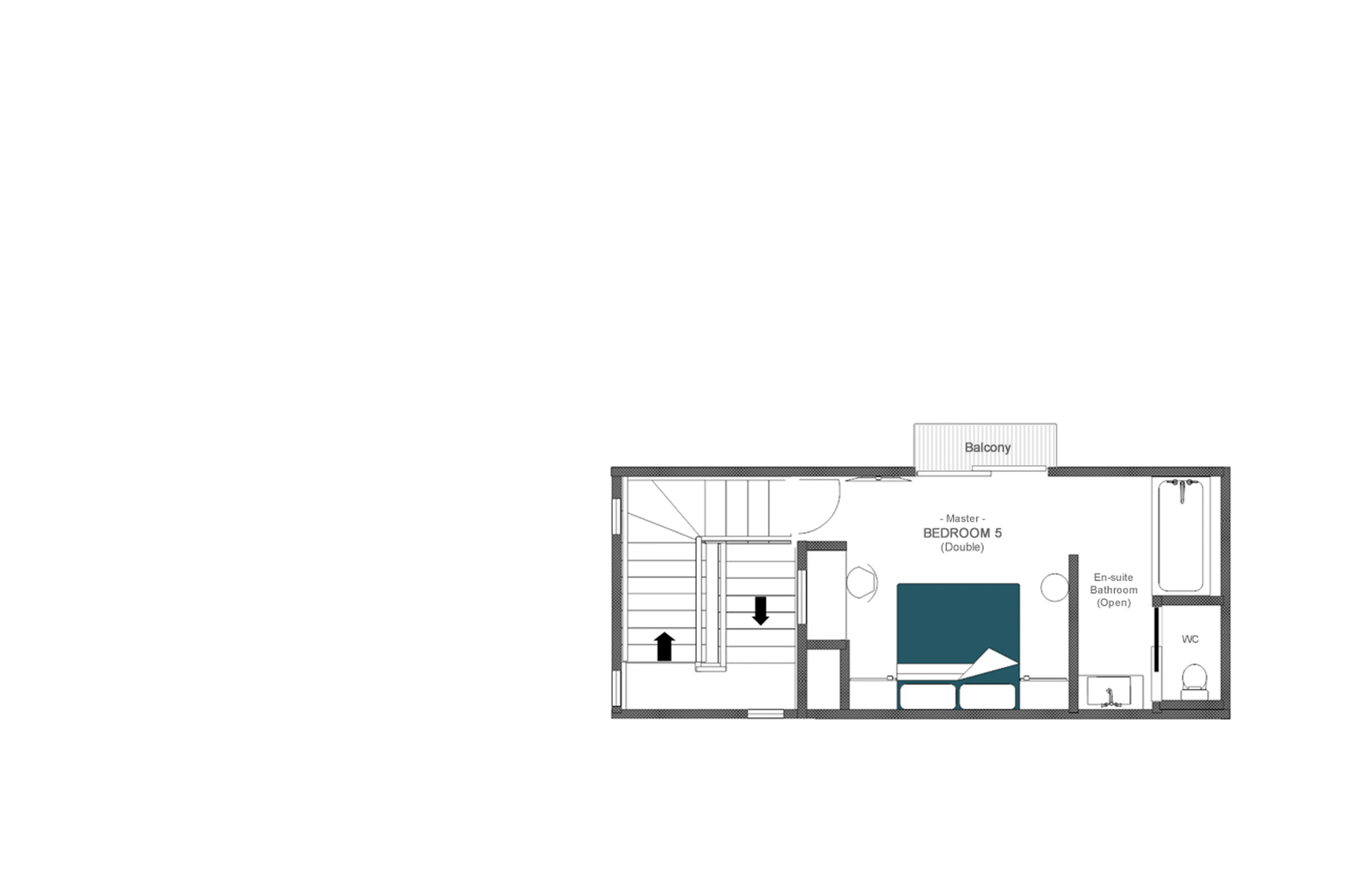 Level 3 floor plan of Chalet Oly in Val d'Isere