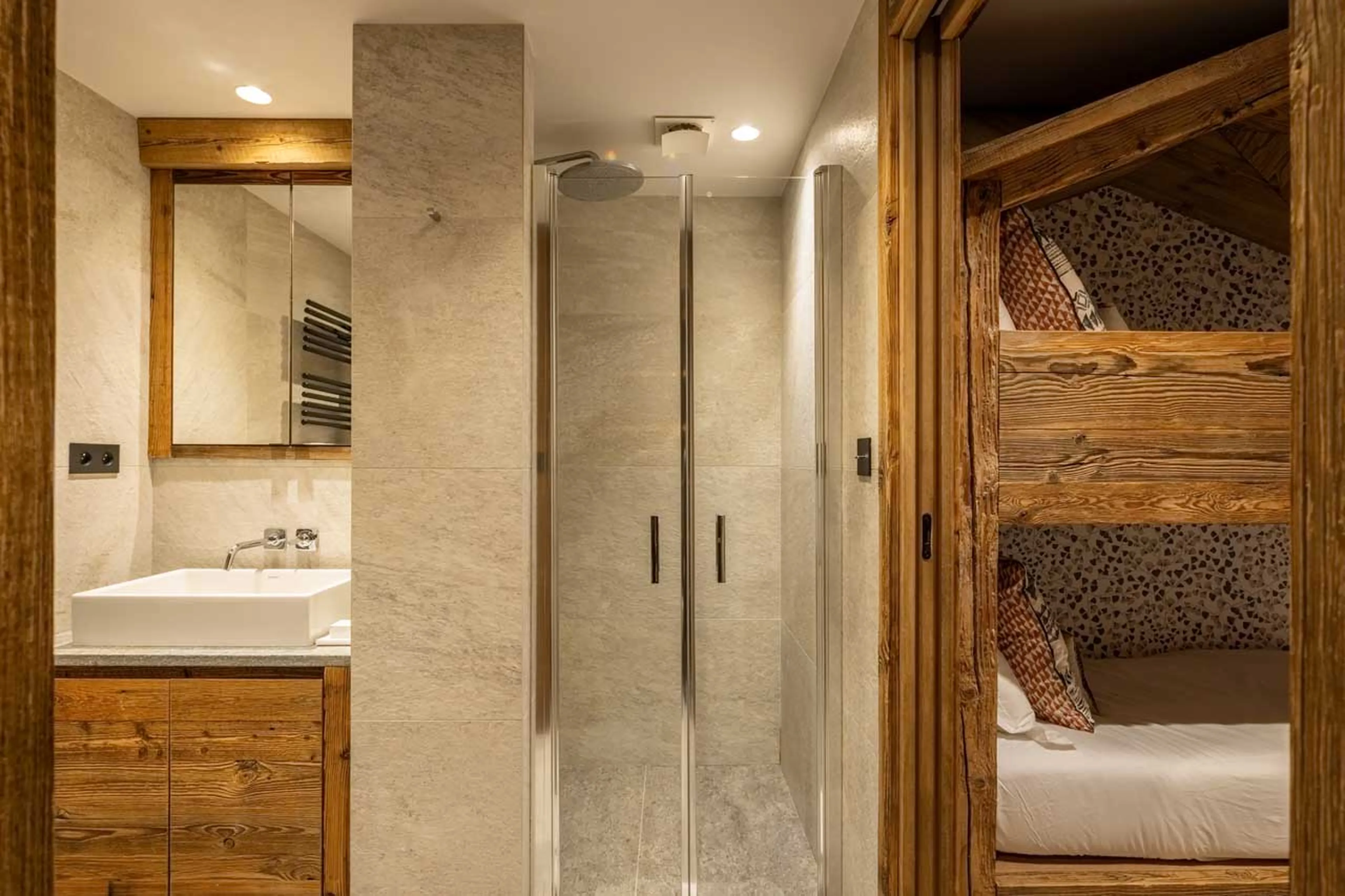 Bedroom 3 en-suite at Chalet Oly in Val d'Isere