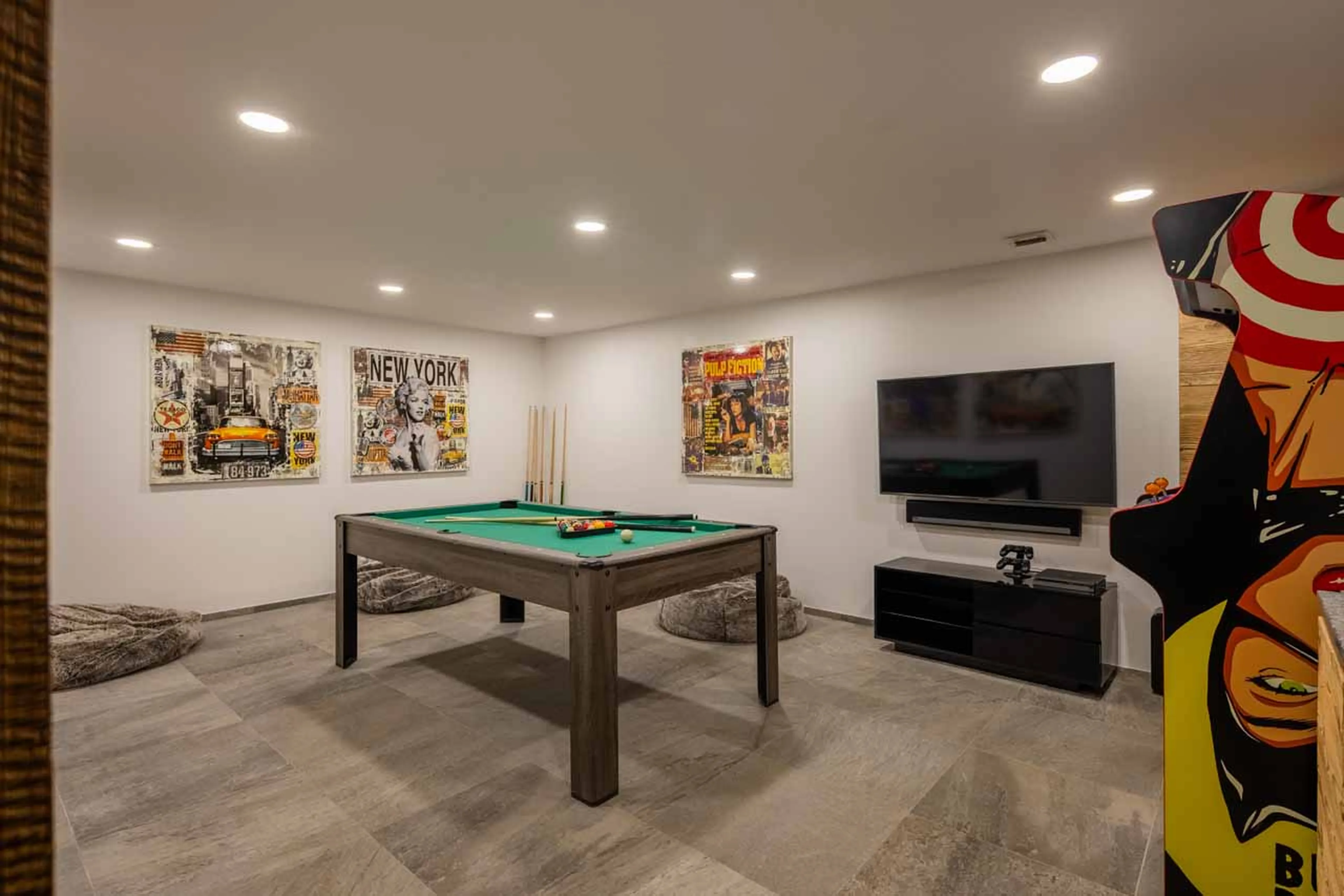 Games room at Chalet Oly in Val d'Isere