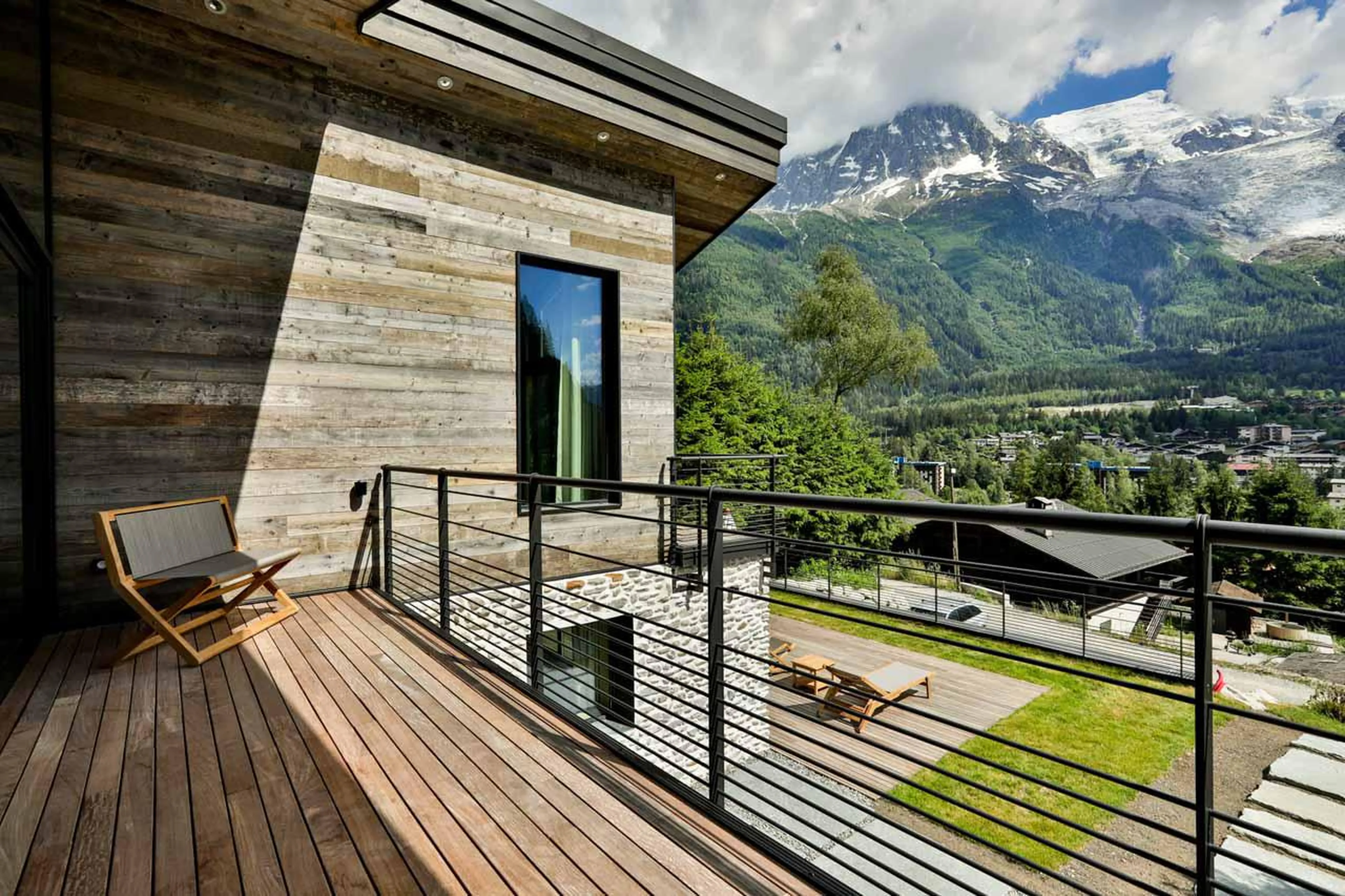 Balcony views at Chalet On The Rocks in Chamonix