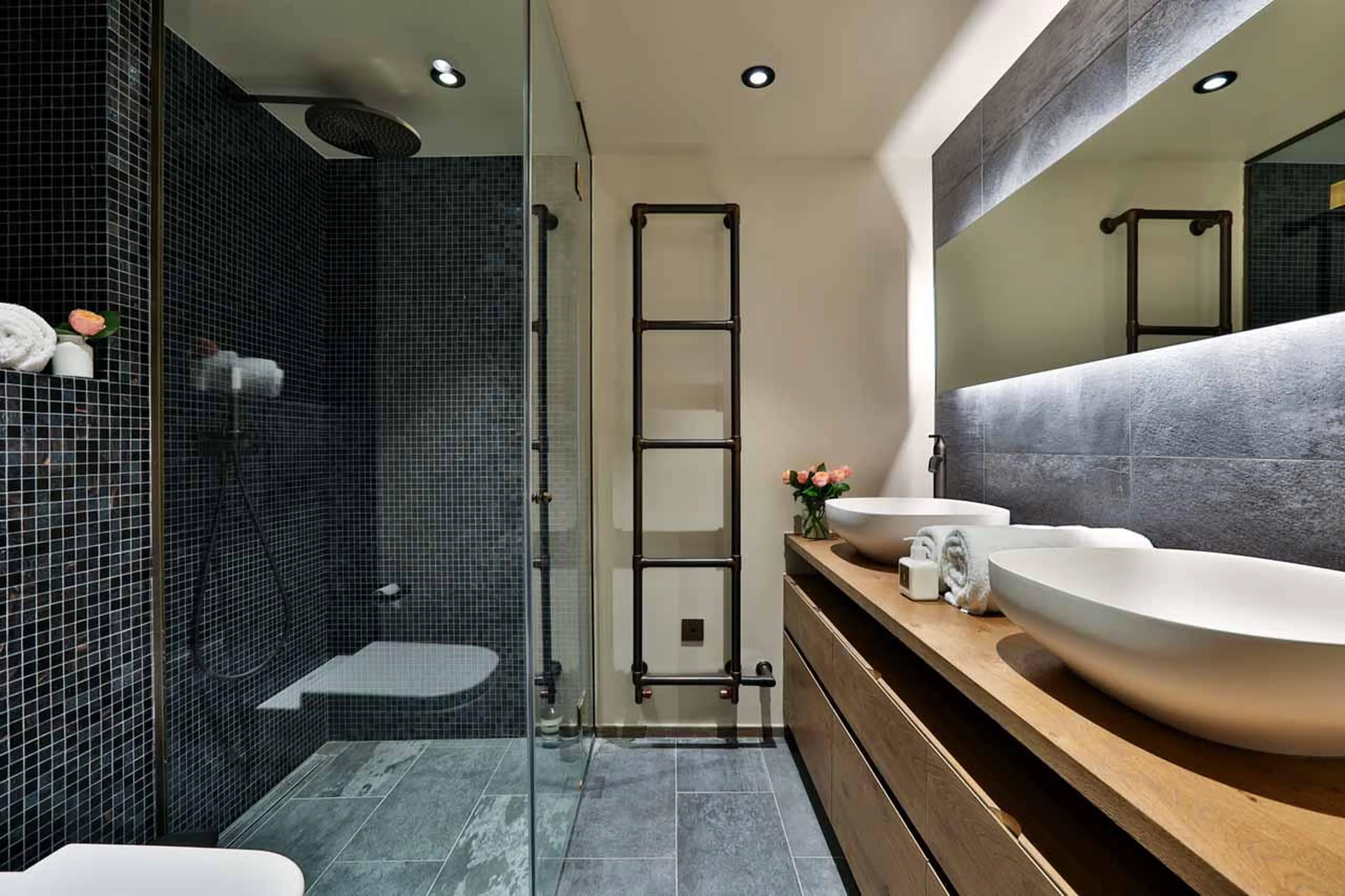 Shower room at Chalet On The Rocks in Chamonix