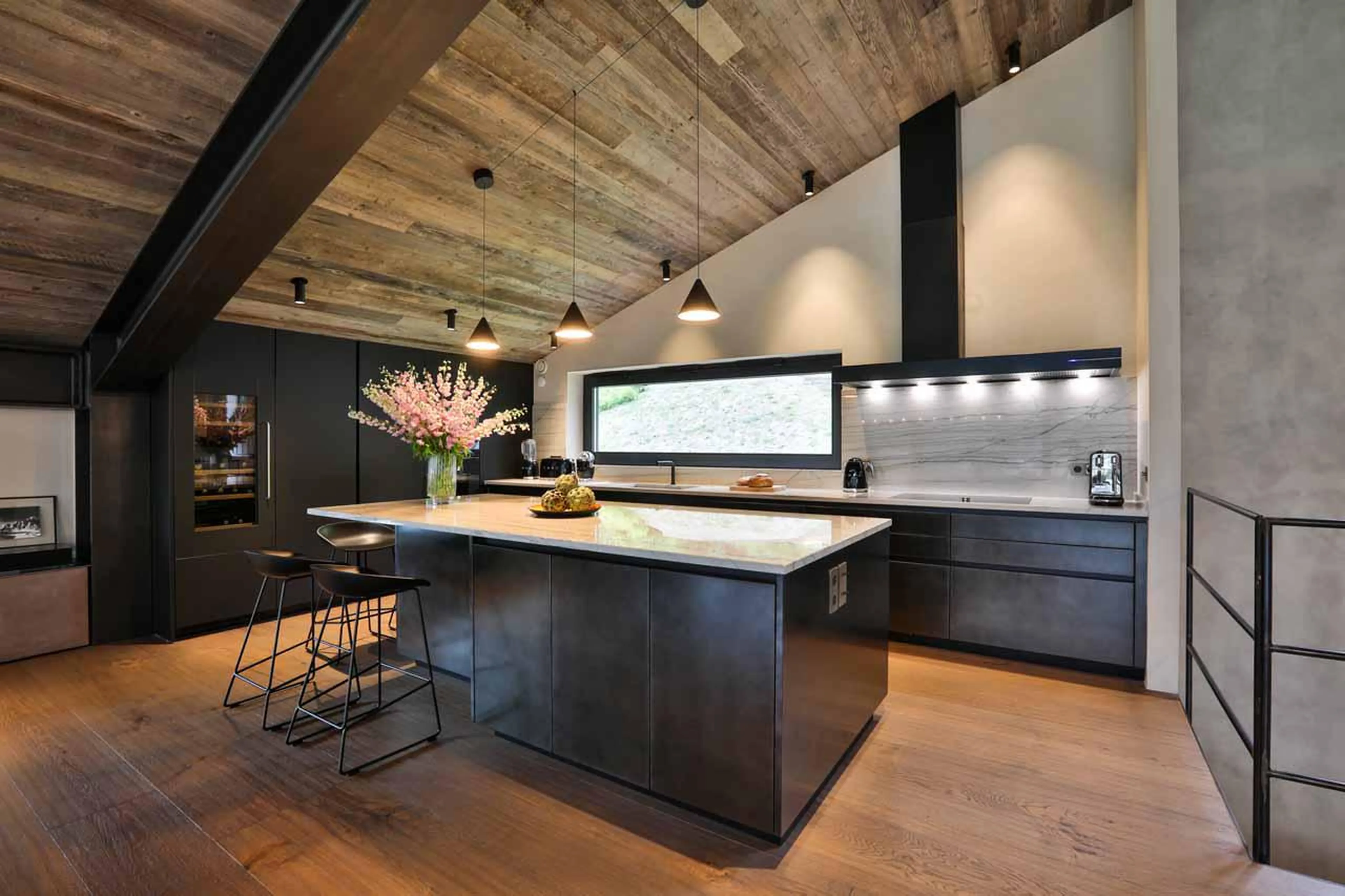 Kitchen at Chalet On The Rocks in Chamonix