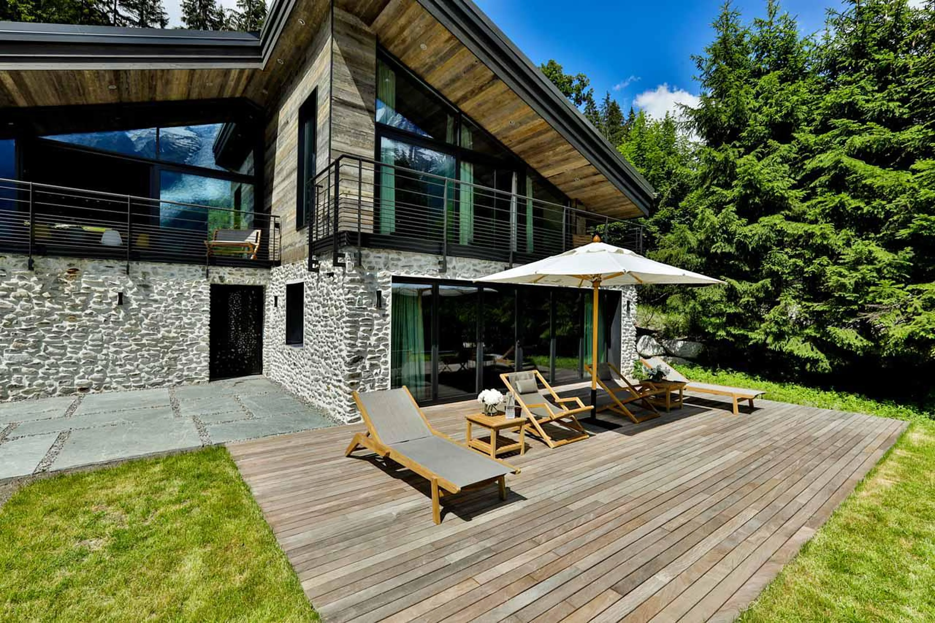 Terrace at Chalet On The Rocks in Chamonix