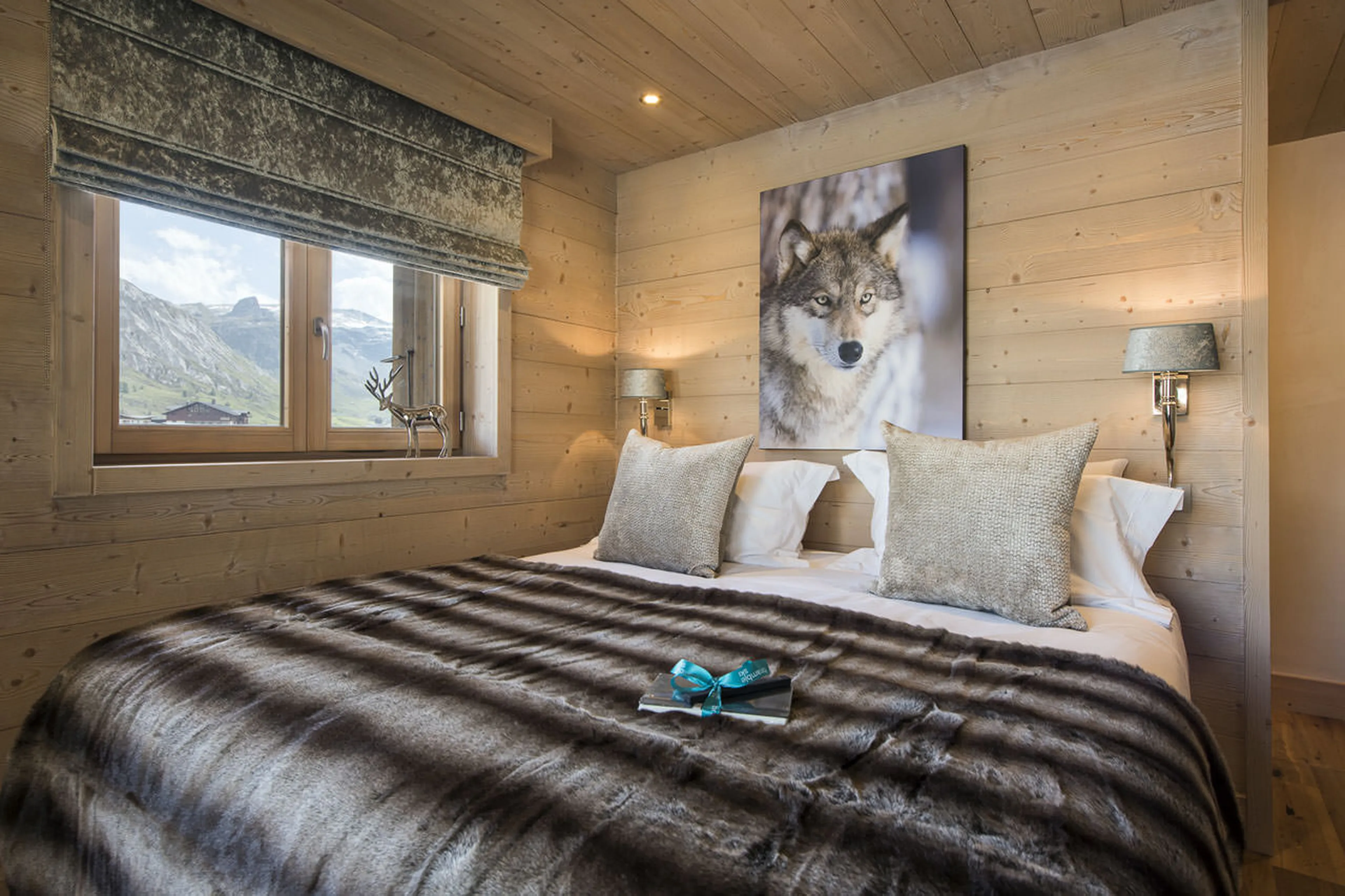 Bedroom three at Chalet Opale in Tignes