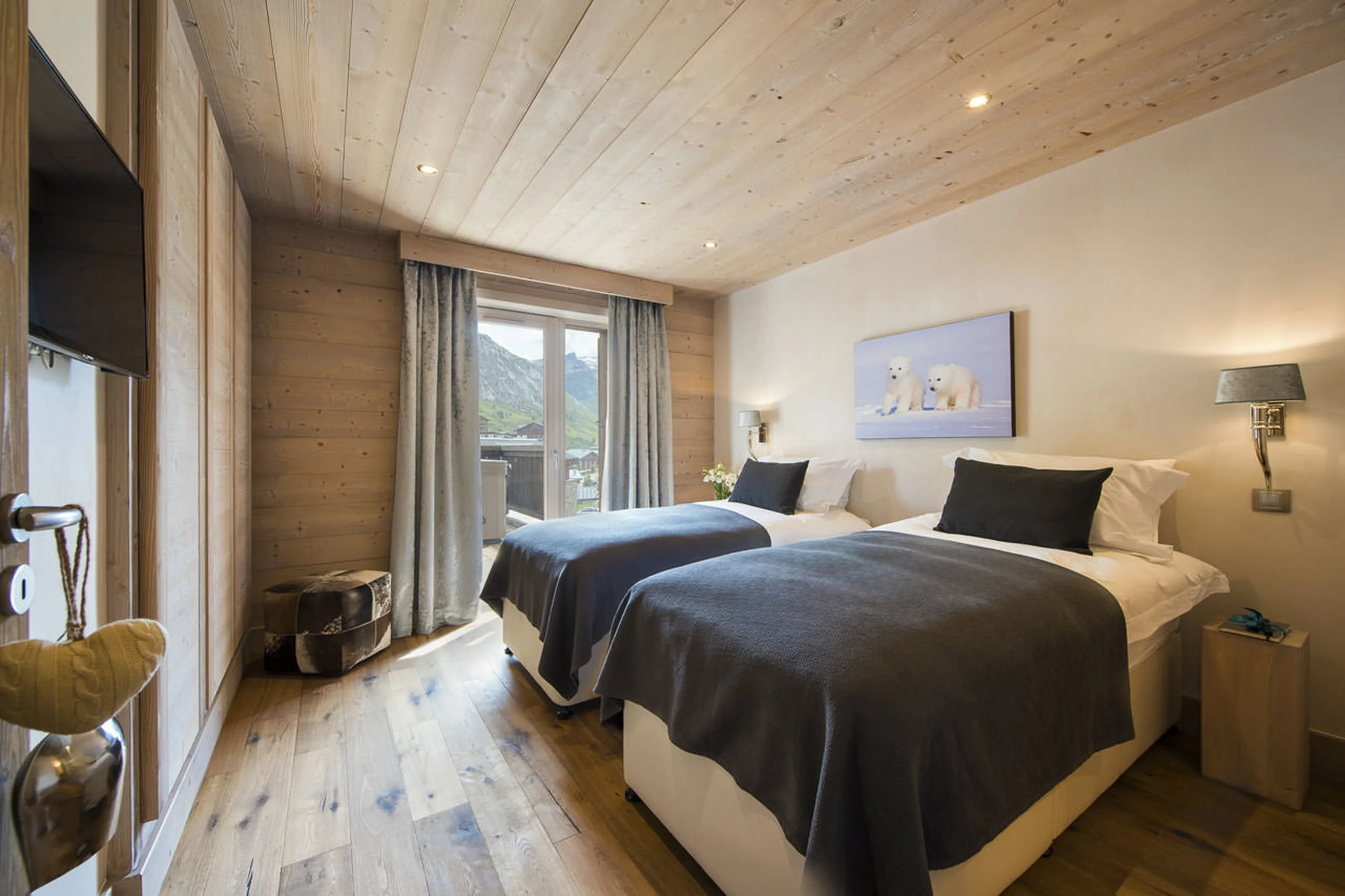 Bedroom four at Chalet Opale in Tignes