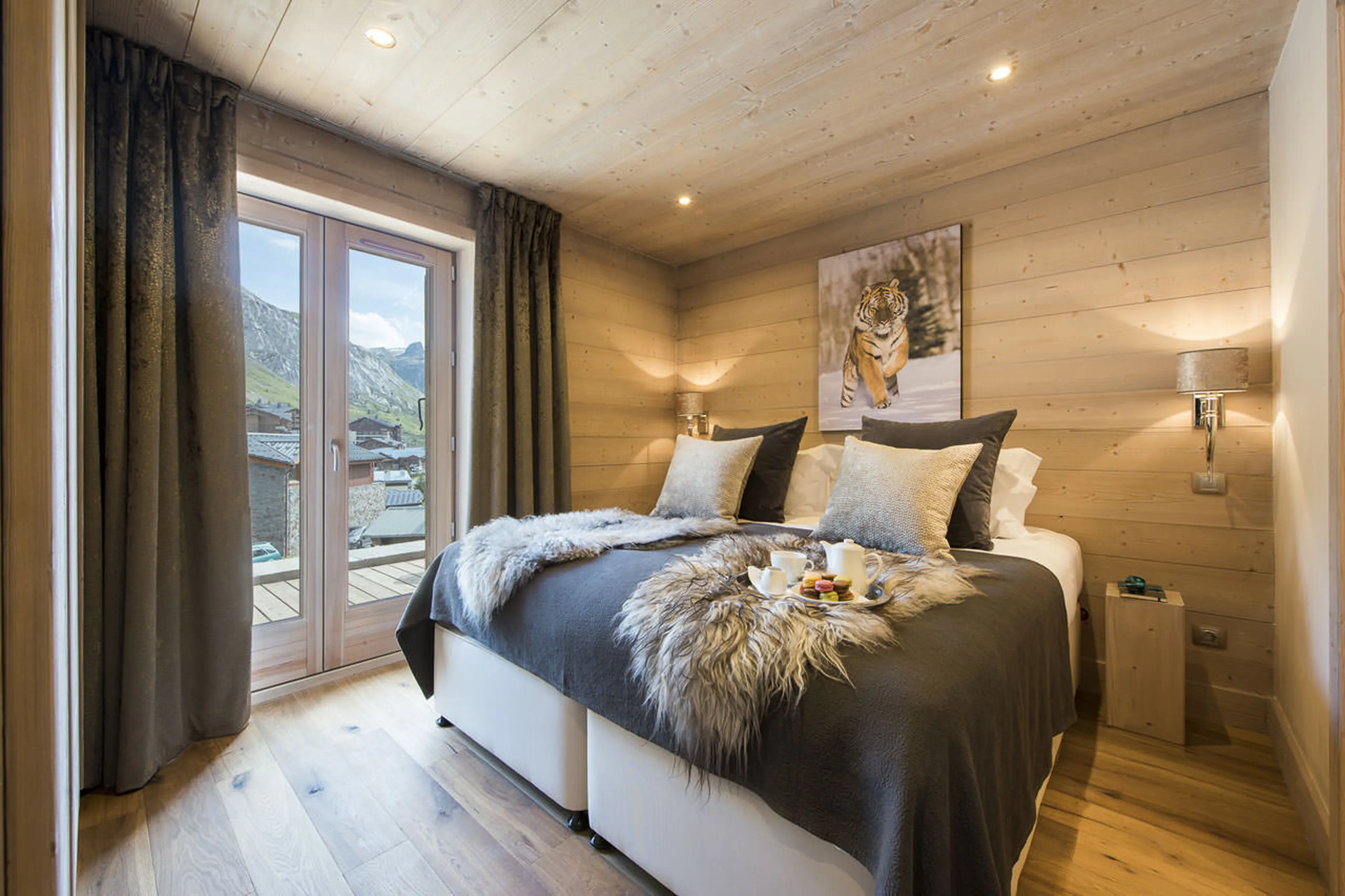 Bedroom five at Chalet Opale in Tignes