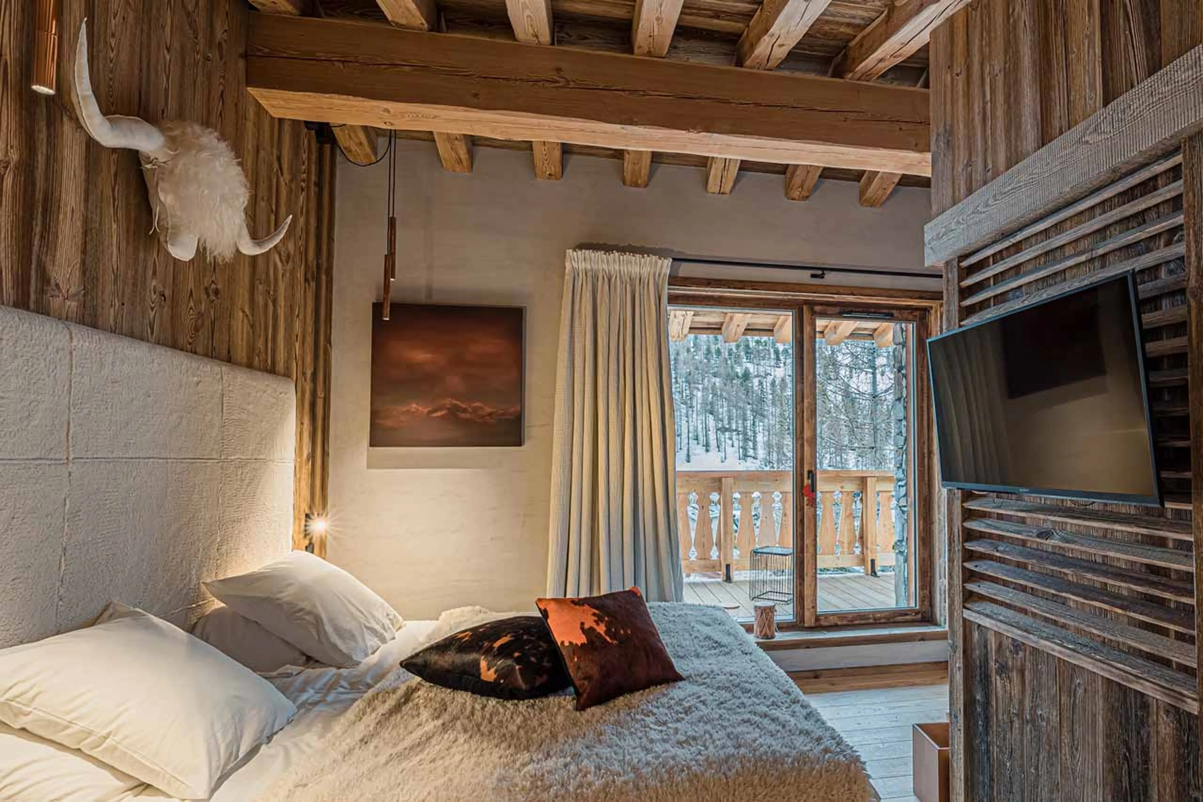 Bedroom four at Chalet Orca in Val d'Isere
