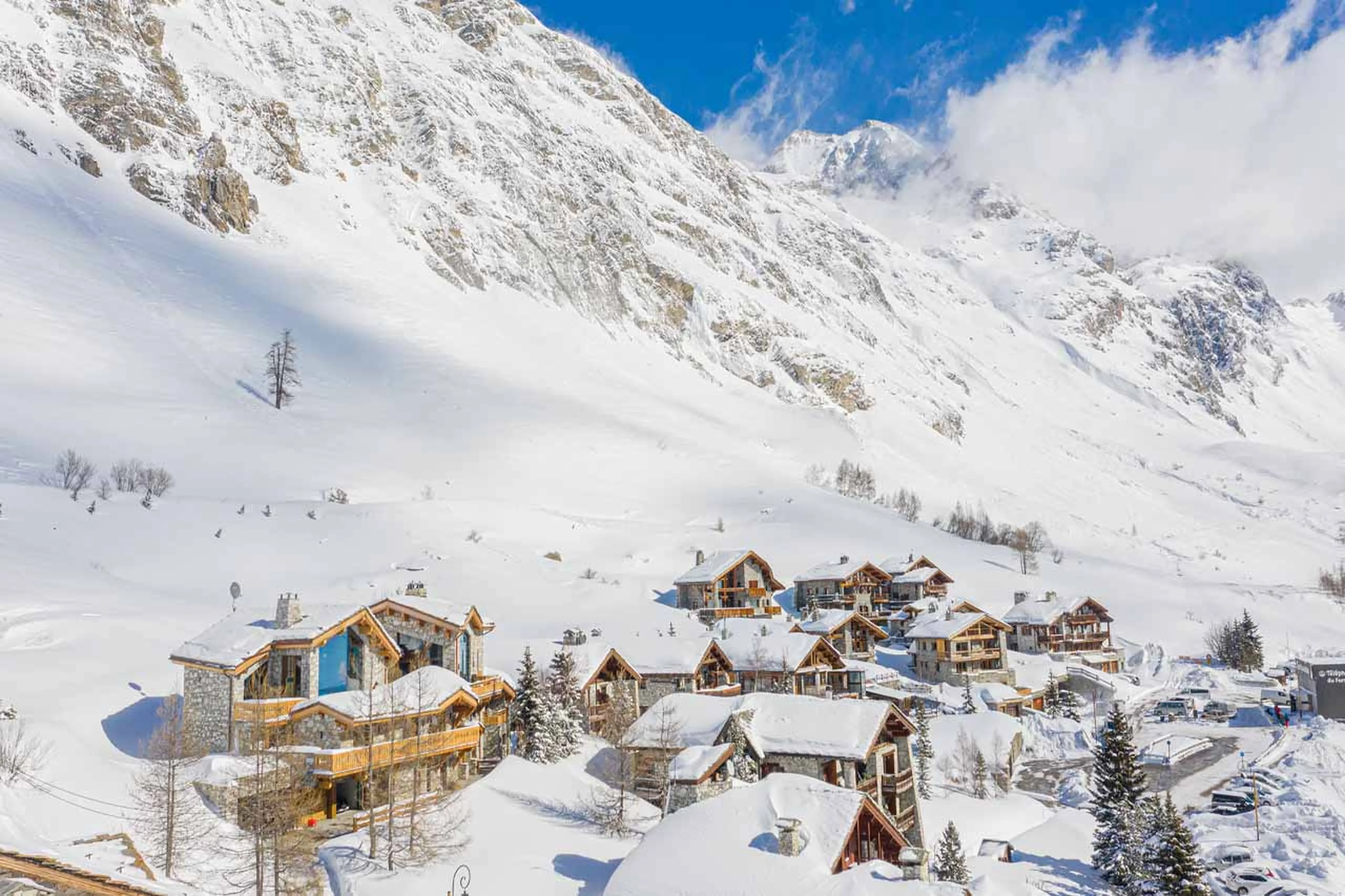 Aerial view of  Chalet Les Ours in Val d'Isere