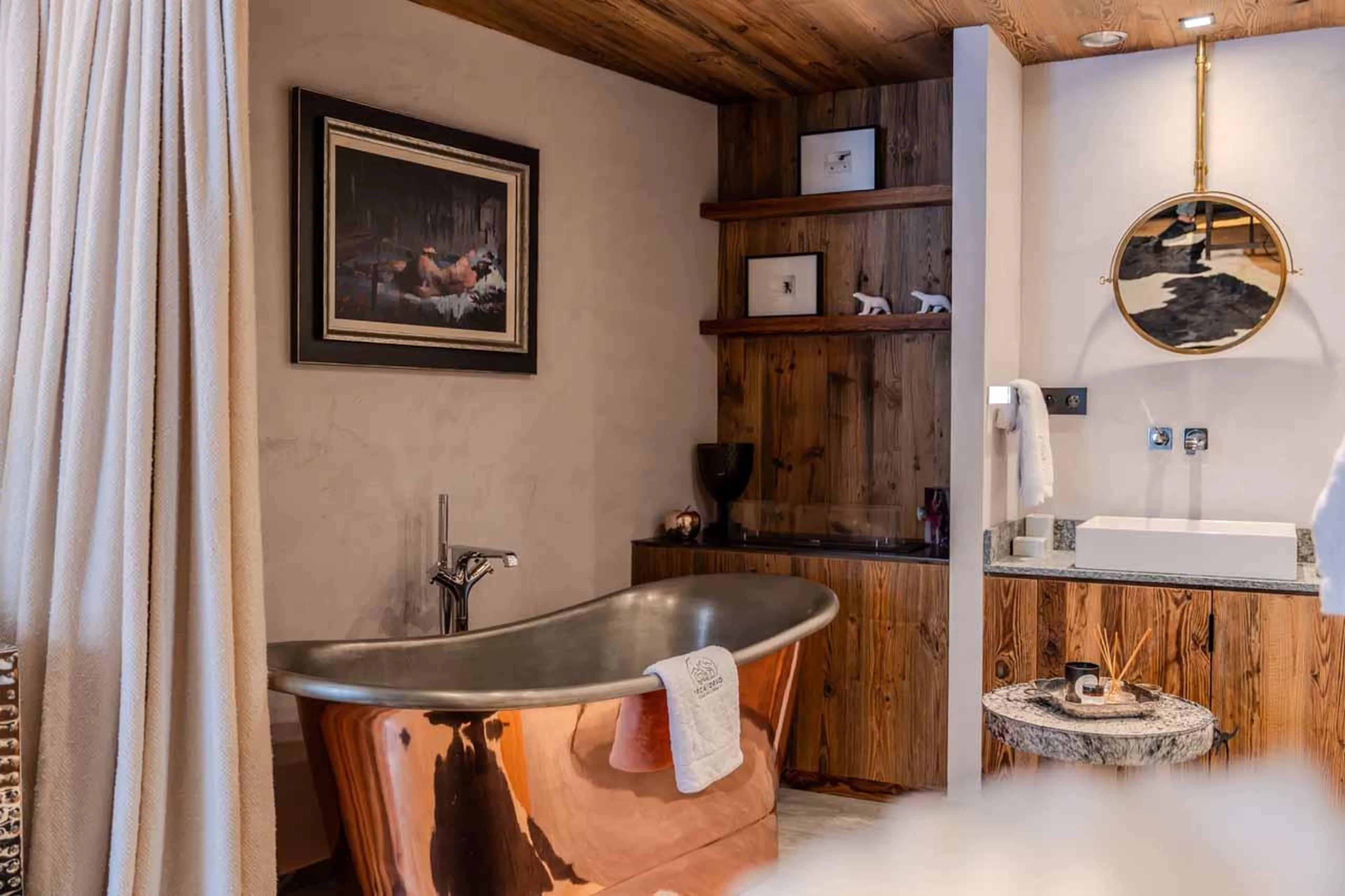 Bathroom one at  Chalet Les Ours in Val d'Isere