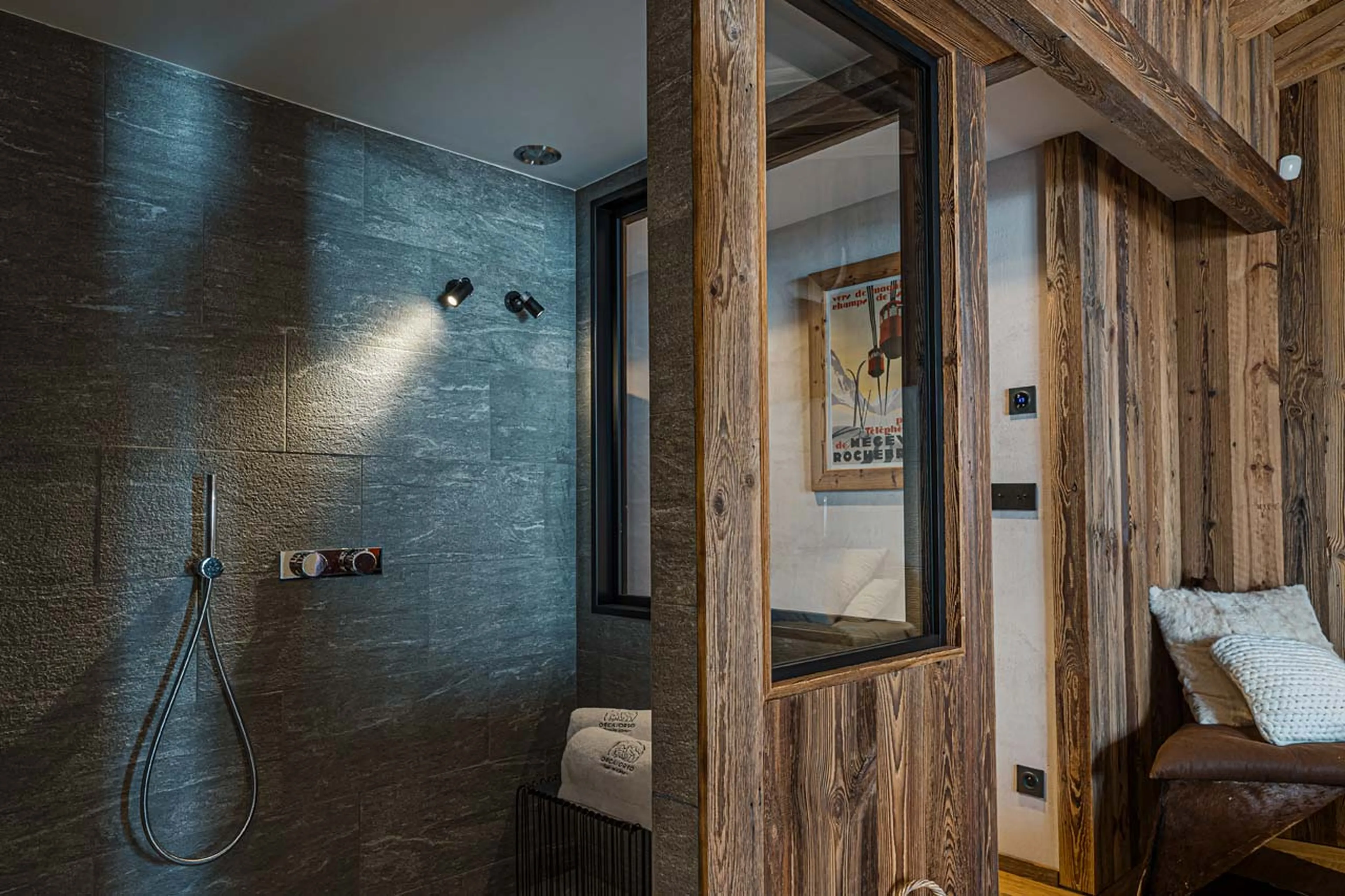 Shower room at Chalet Orca in Val d'Isere