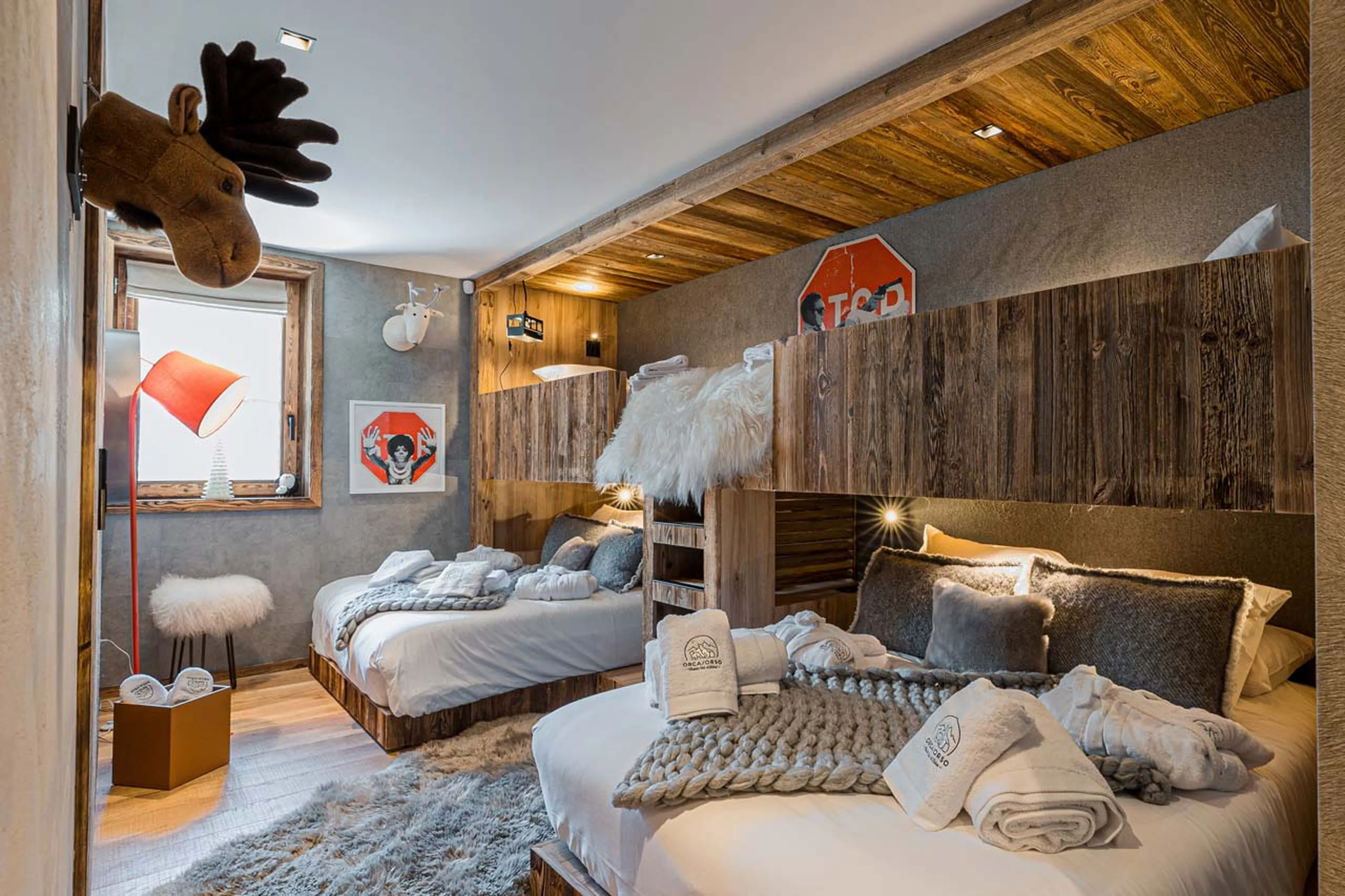 Bedroom five at Chalet Orca in Val d'Isere