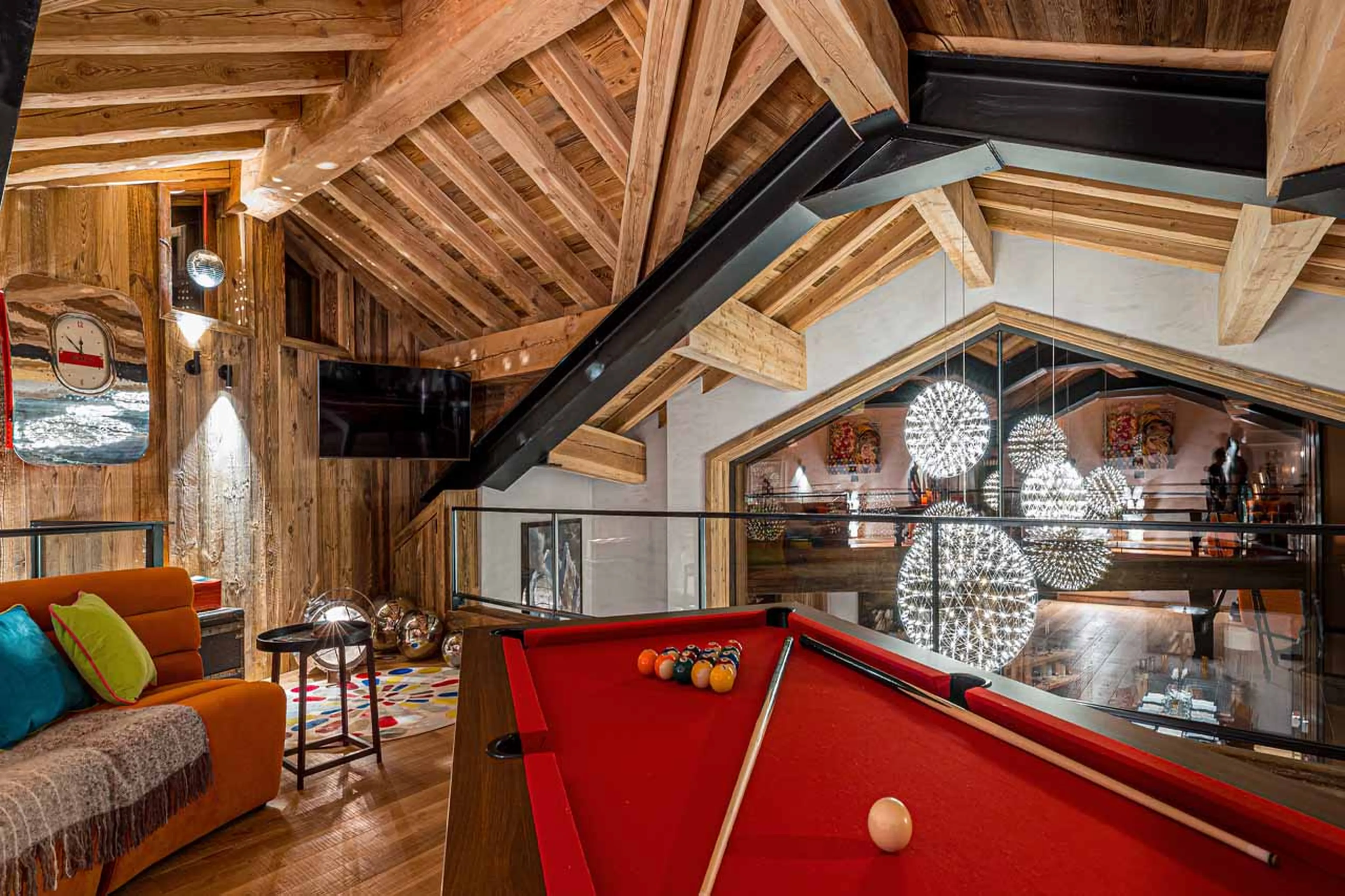 Games room mezzanine at Chalet Les Ours in Val d'Isere