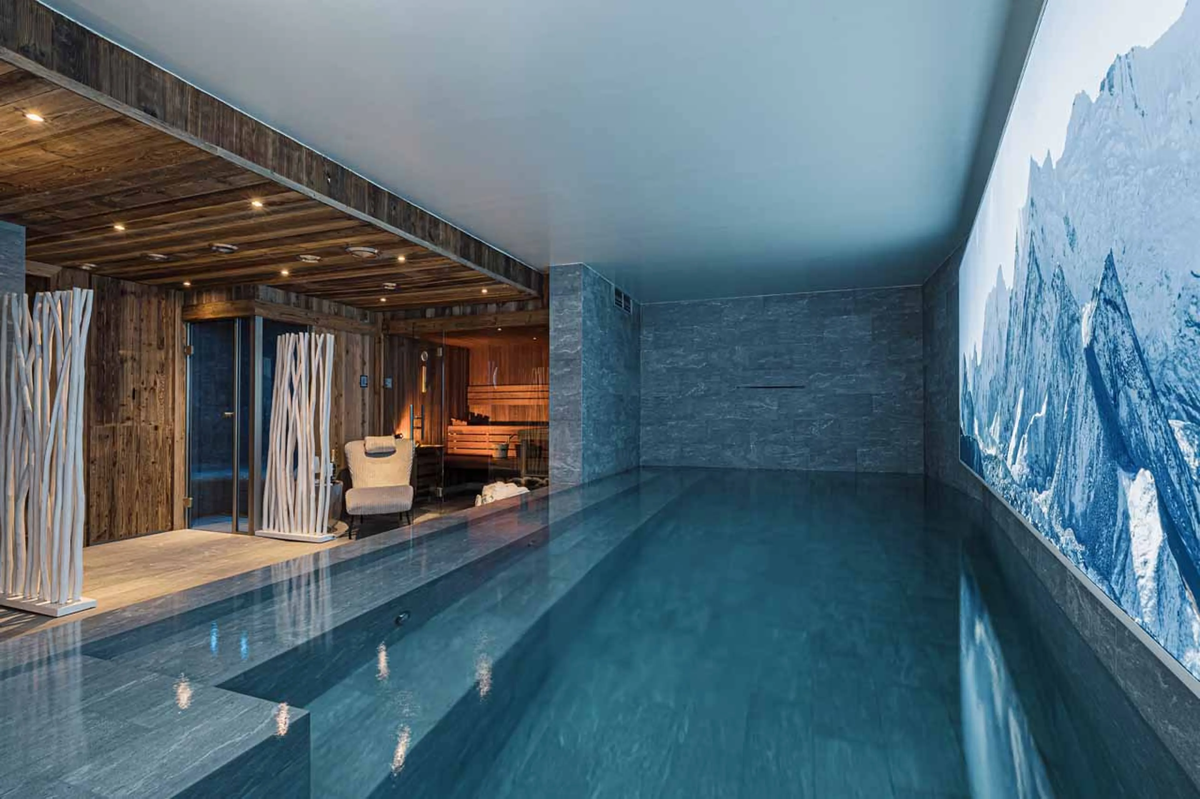 Pool and sauna at Chalet Les Ours in Val d'Isere
