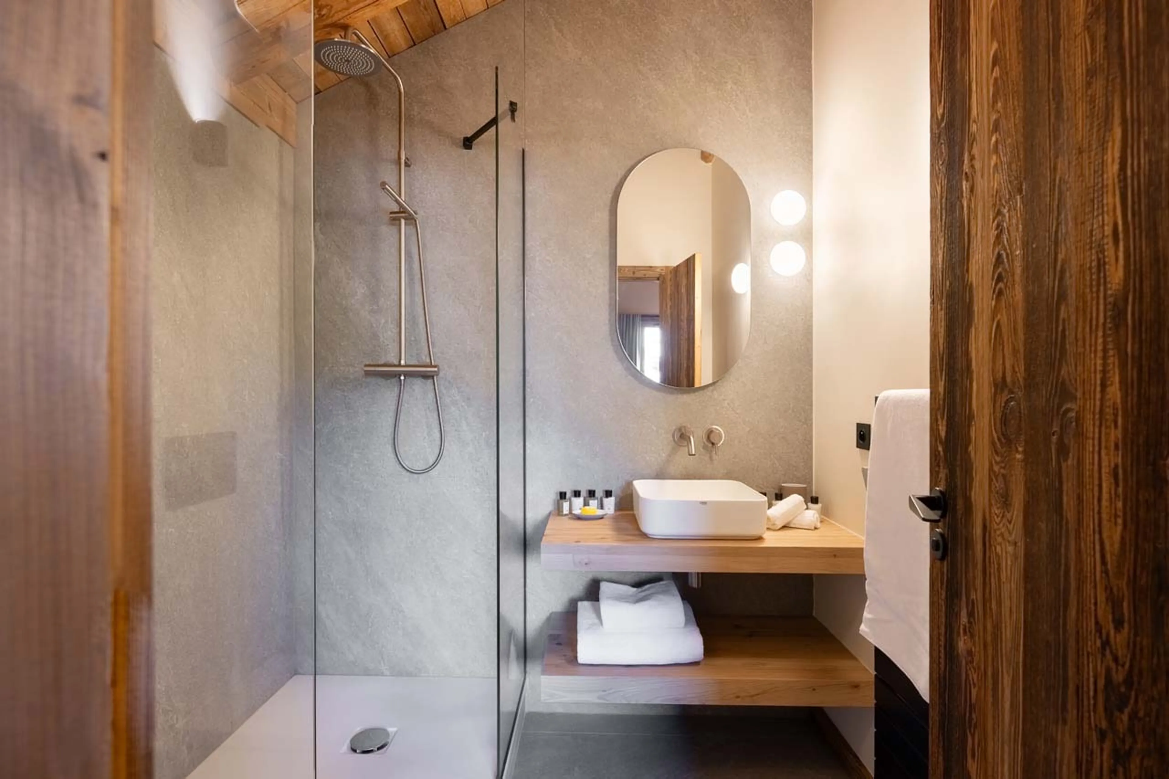 Shower room three at Chalet L'Orchidée in Meribel