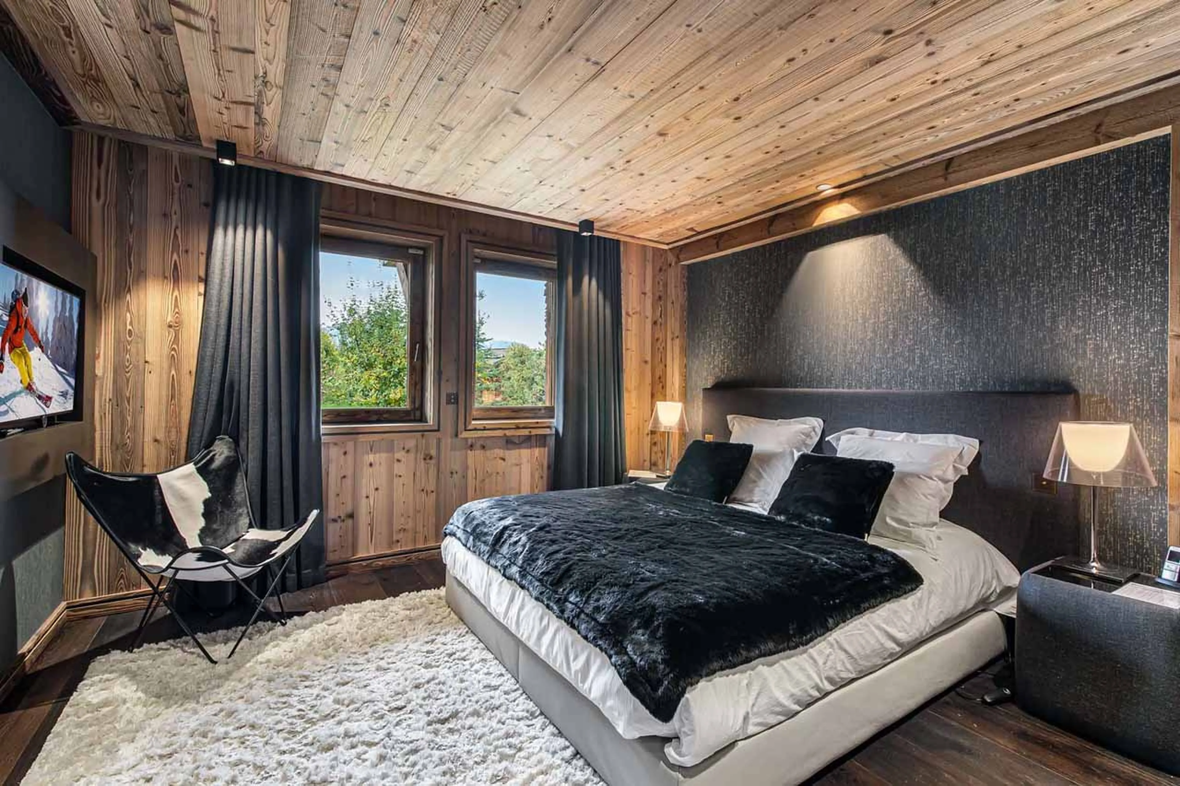 Bedroom four at Chalet Orcia in Megeve