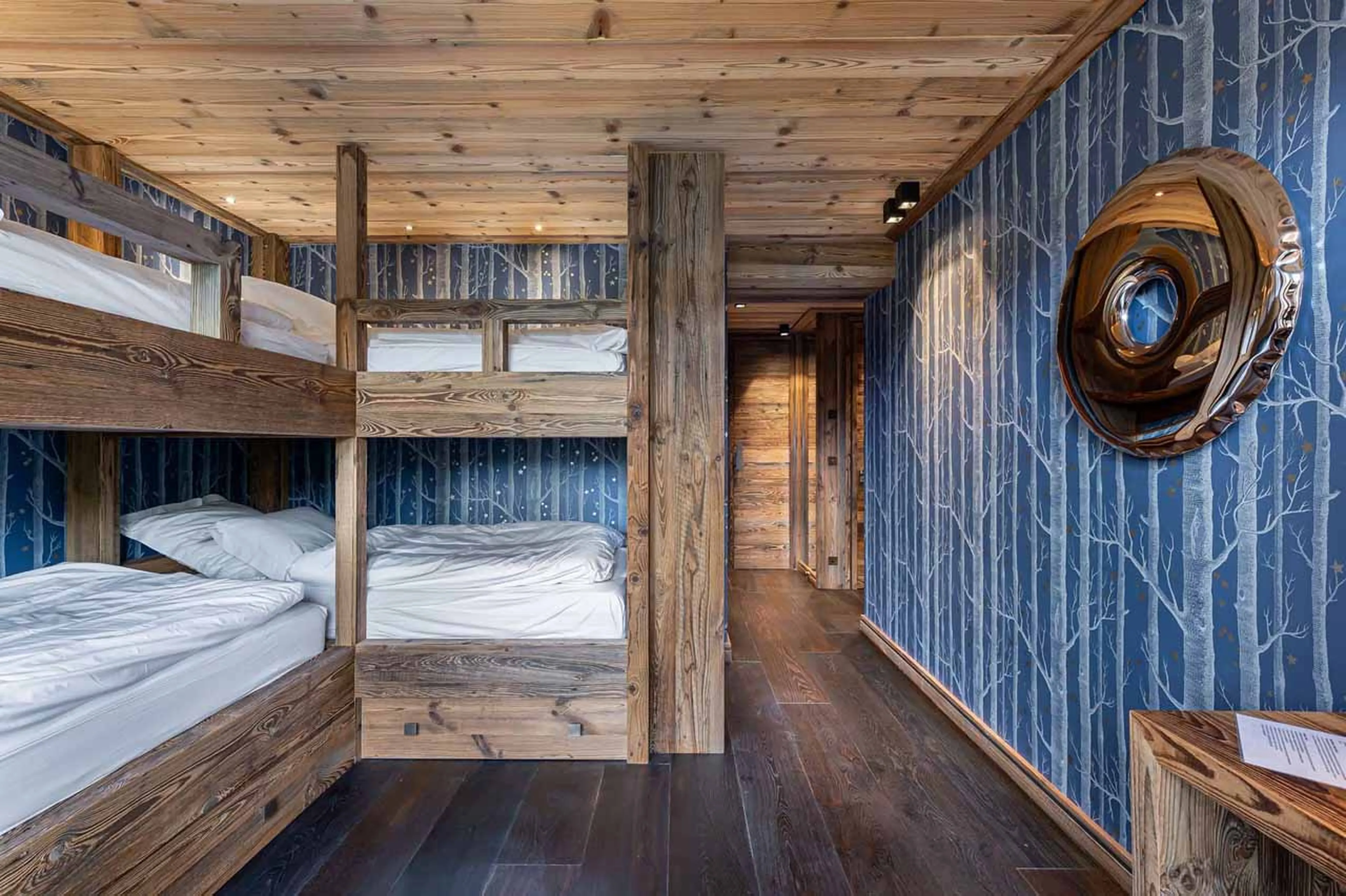 Bunk bedroom at Chalet Orcia in Megeve