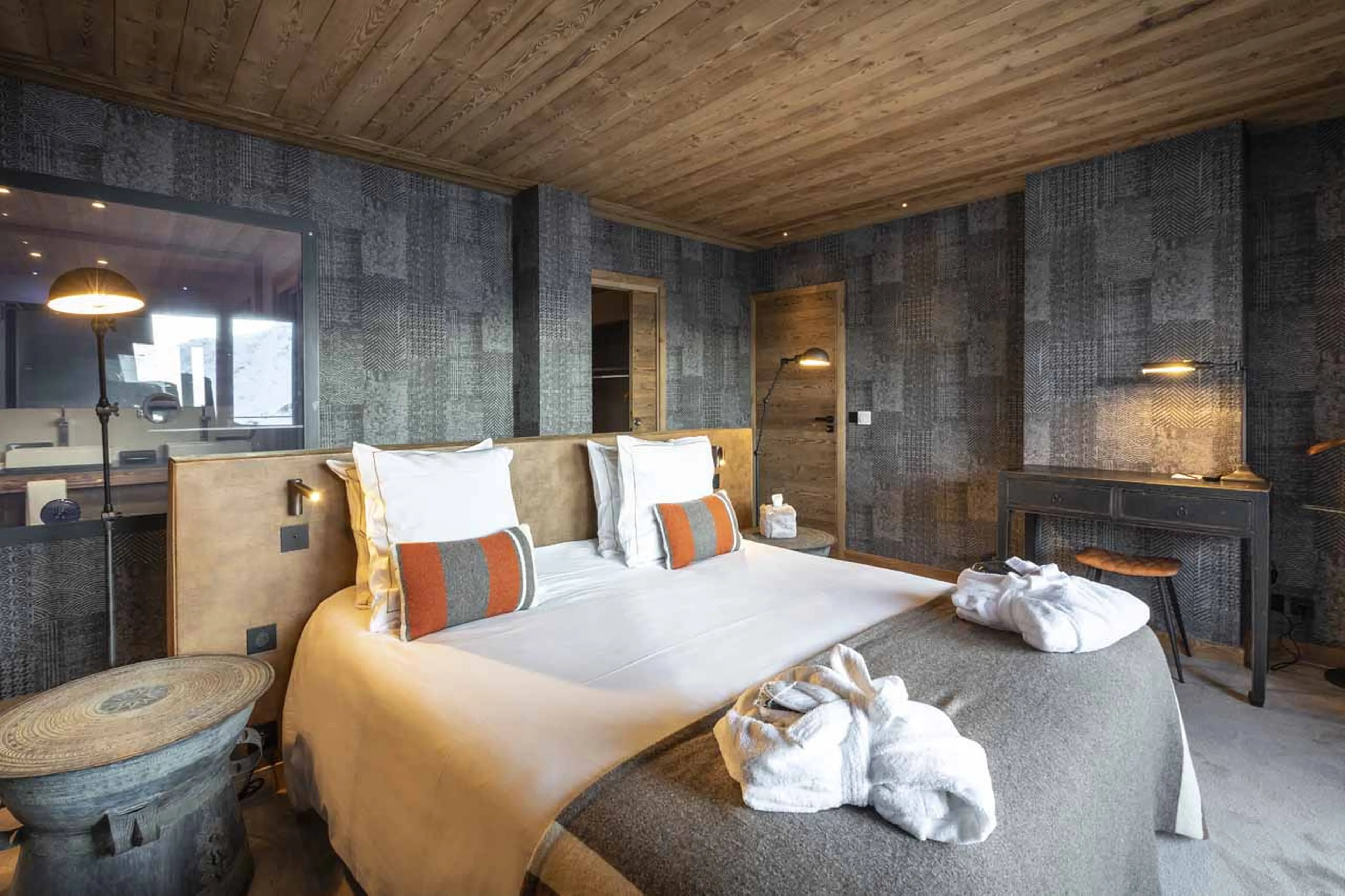 Location of bedroom one at Chalet Orlov in Val Thorens