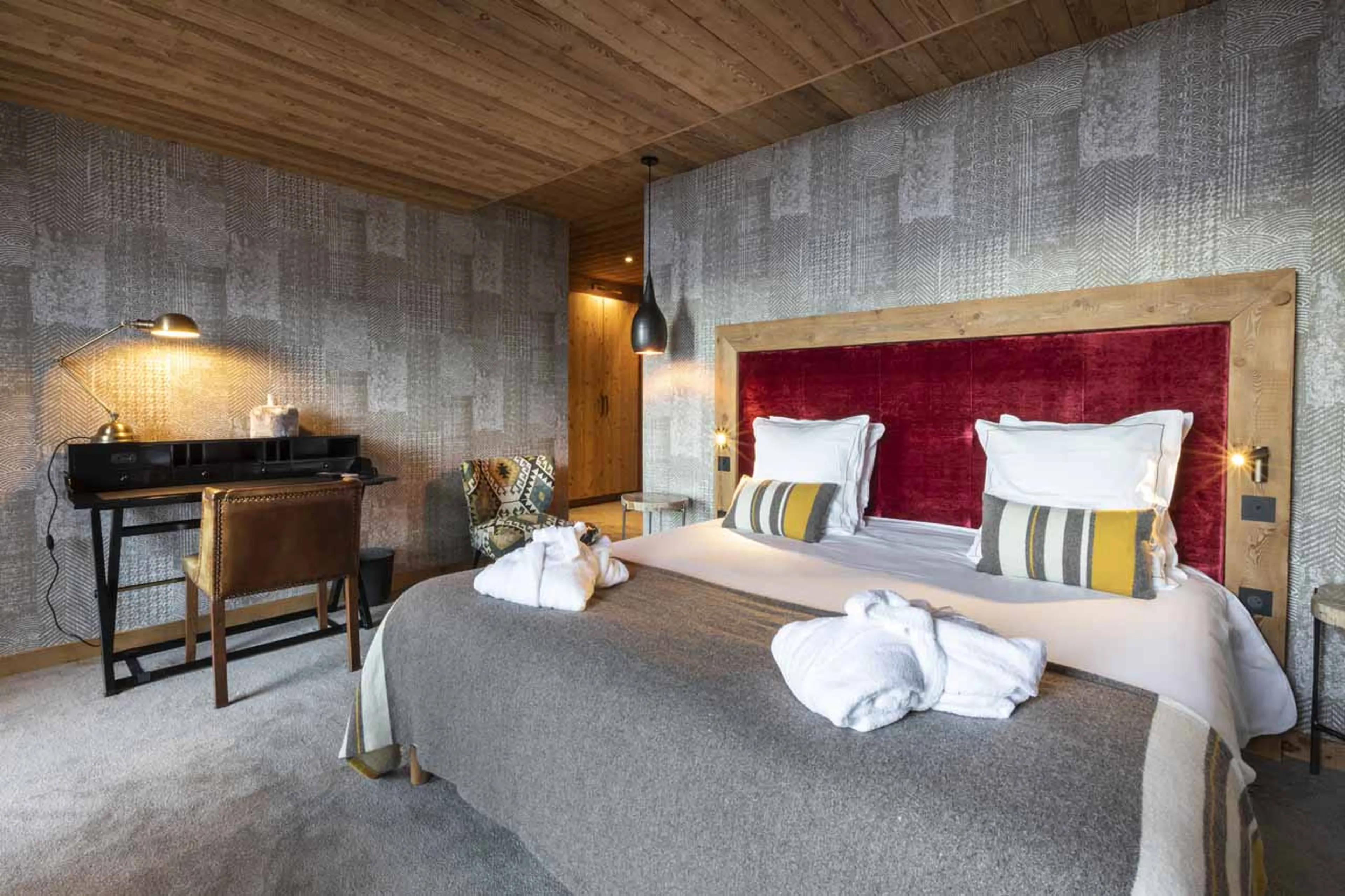 Bedroom two at Chalet Orlov in Val Thorens