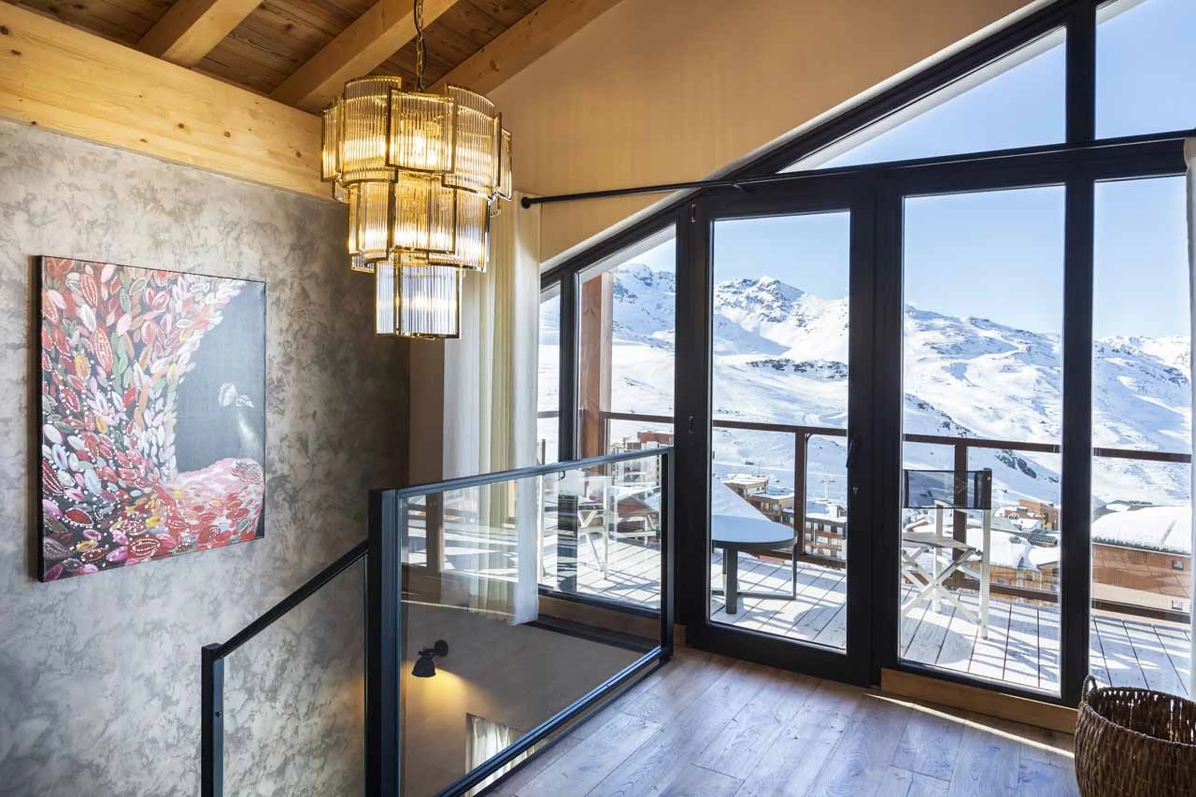 Entrance to living area at Chalet Orlov in Val Thorens