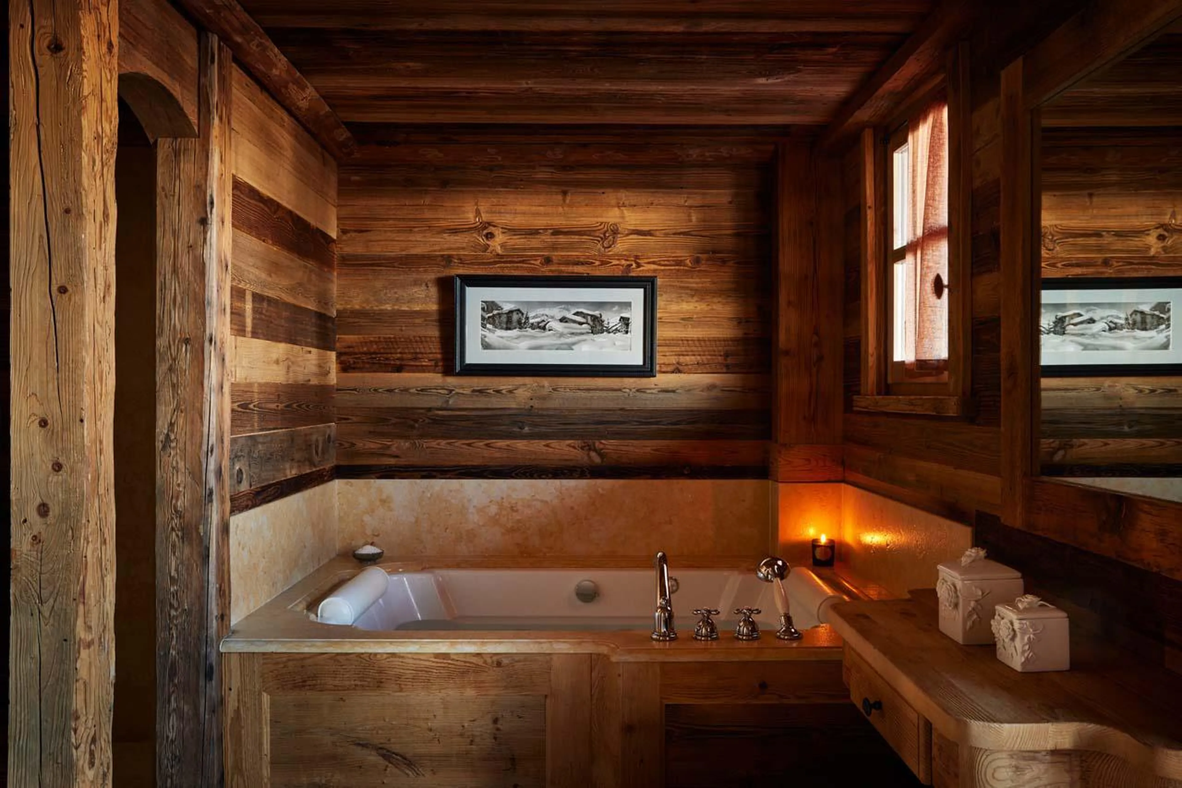 En-suite bathroom at Chalet Ormello in Courchevel 1850