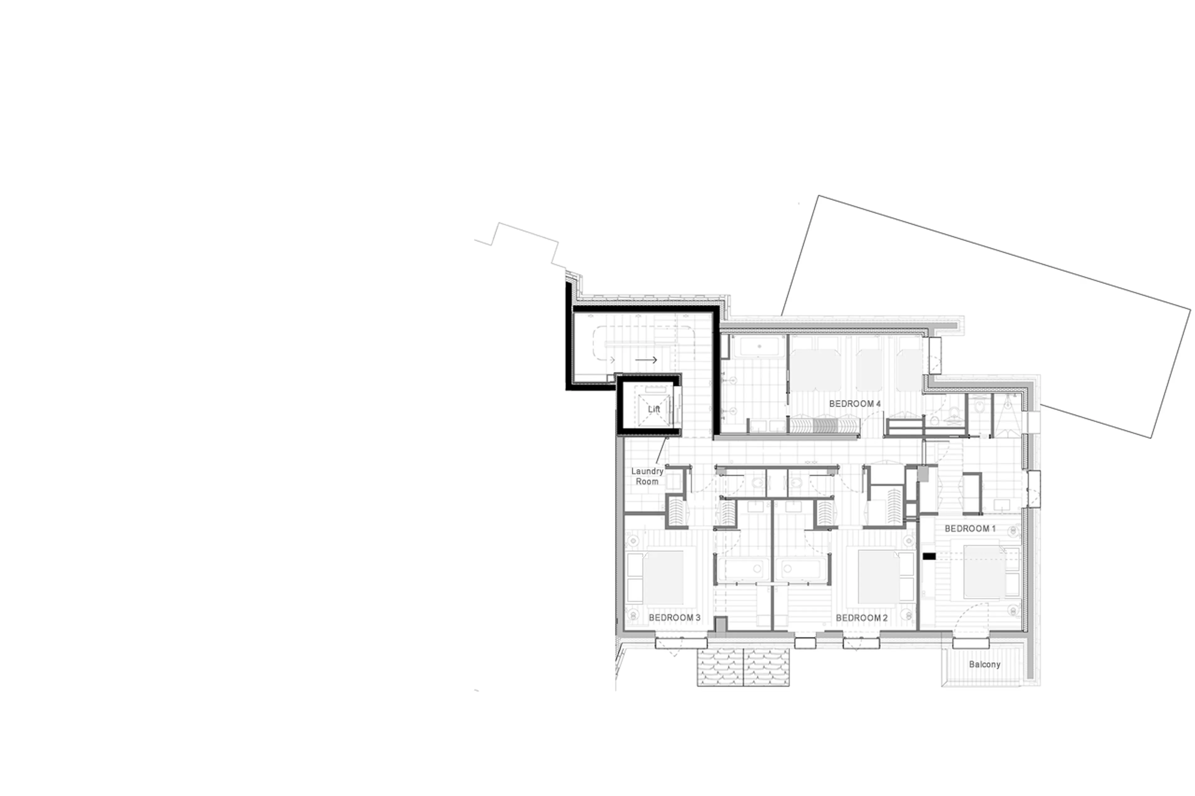 Level 1 floor plan of Chalet Orso in Val d Isere