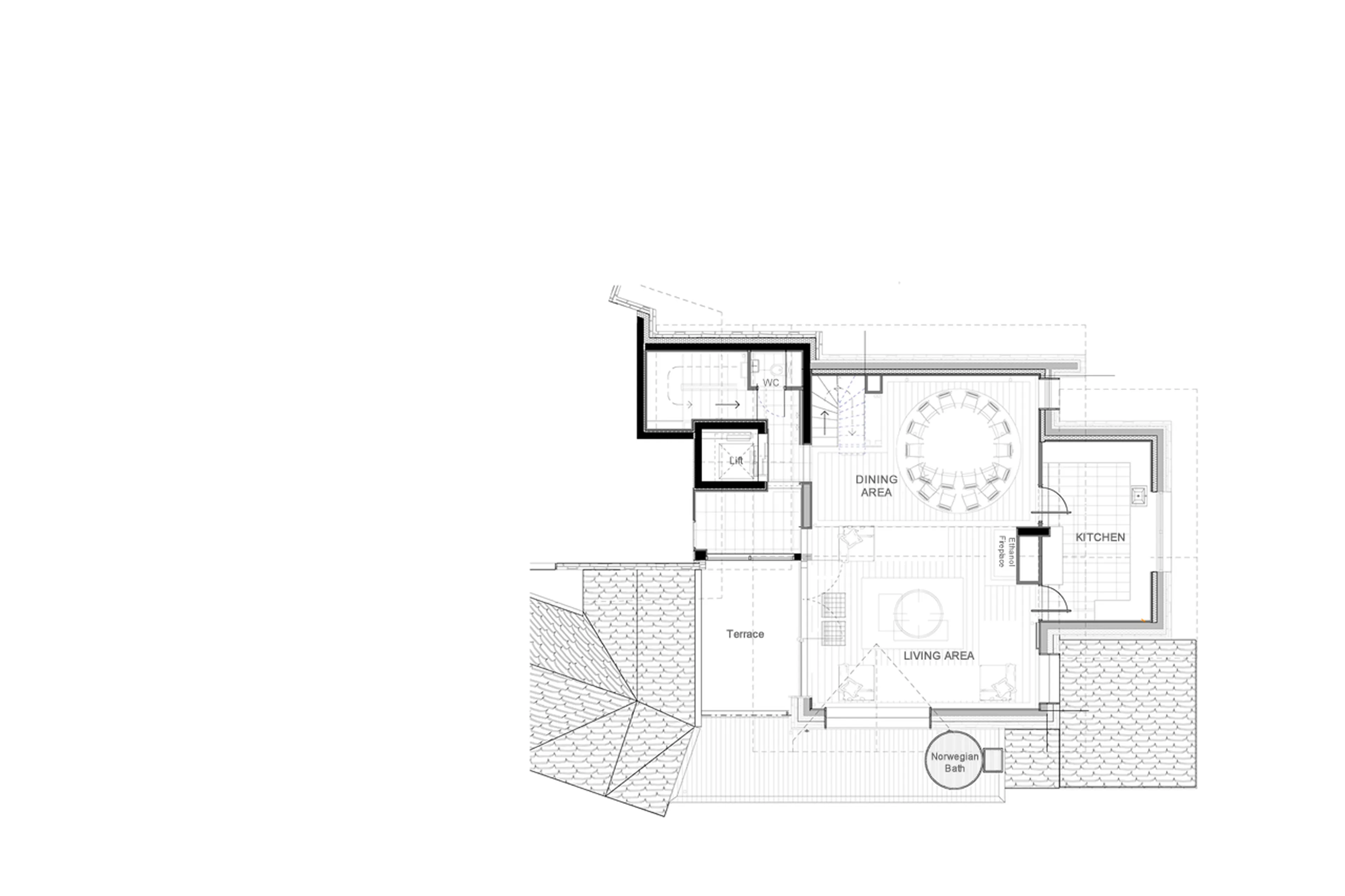 Level 2 floor plan of Chalet Orso in Val d Isere