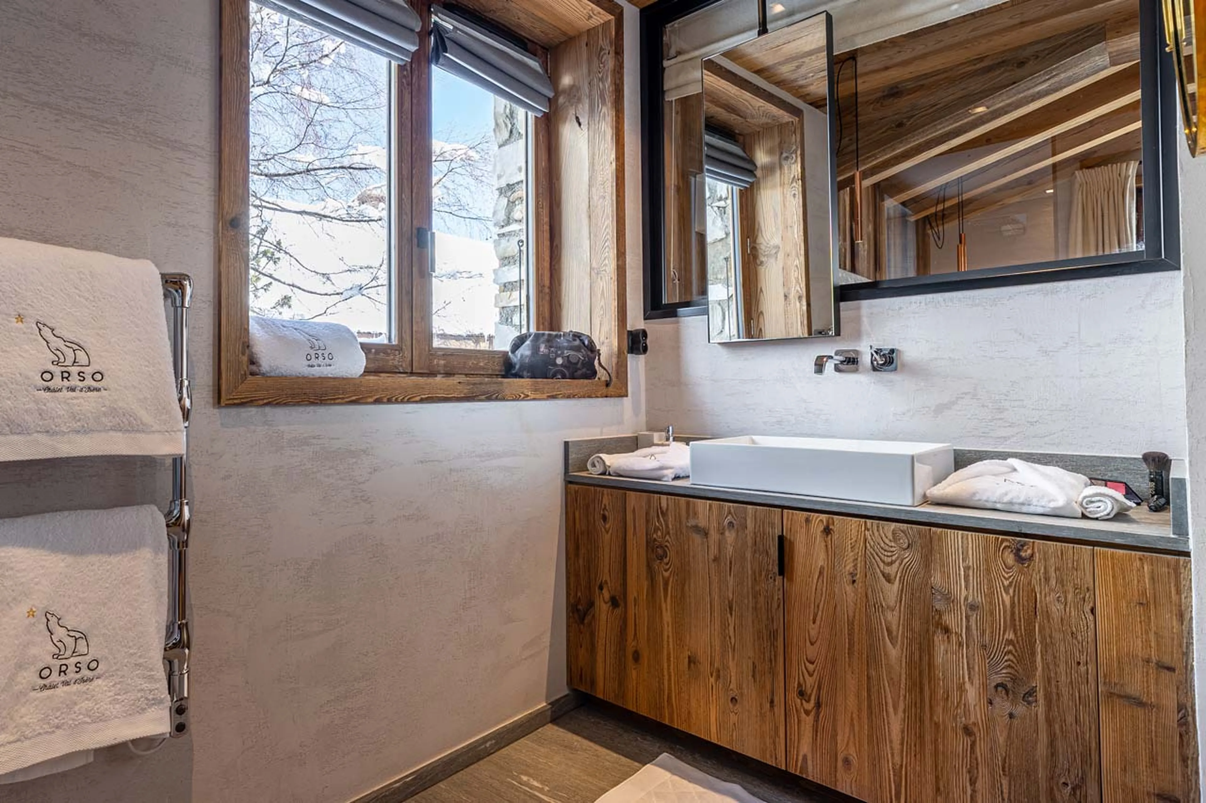 Shower room at Chalet Orso in Val d'Isere