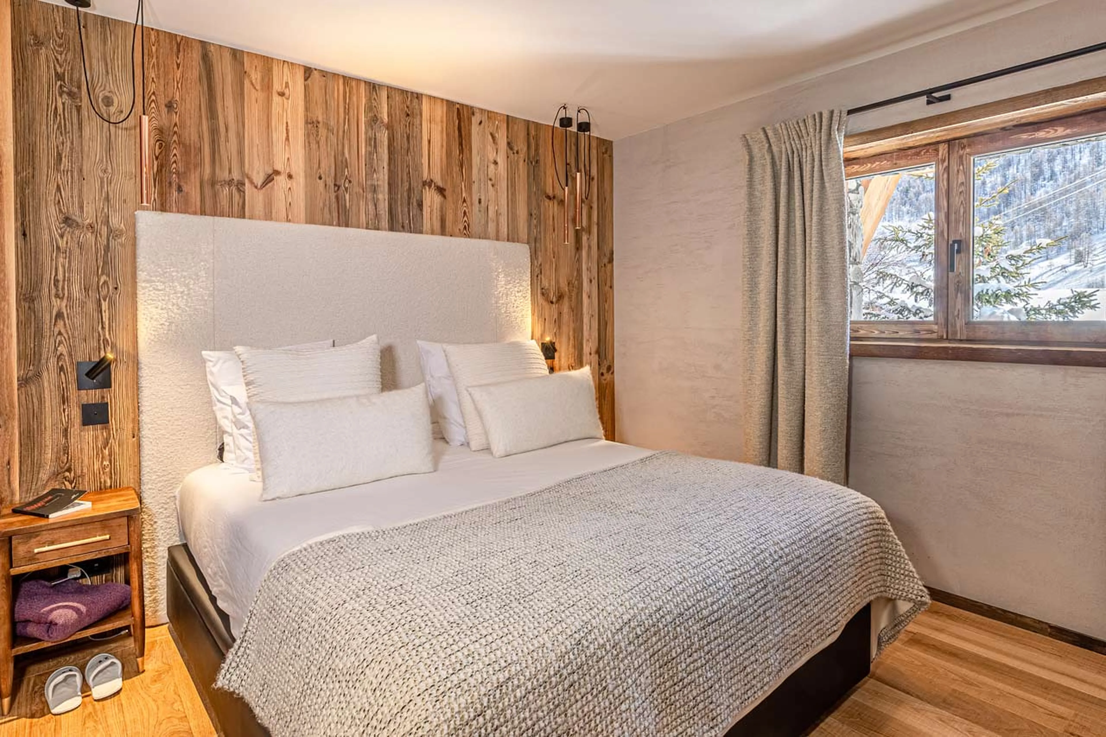 Bedroom two at Chalet Orso in Val d'Isere