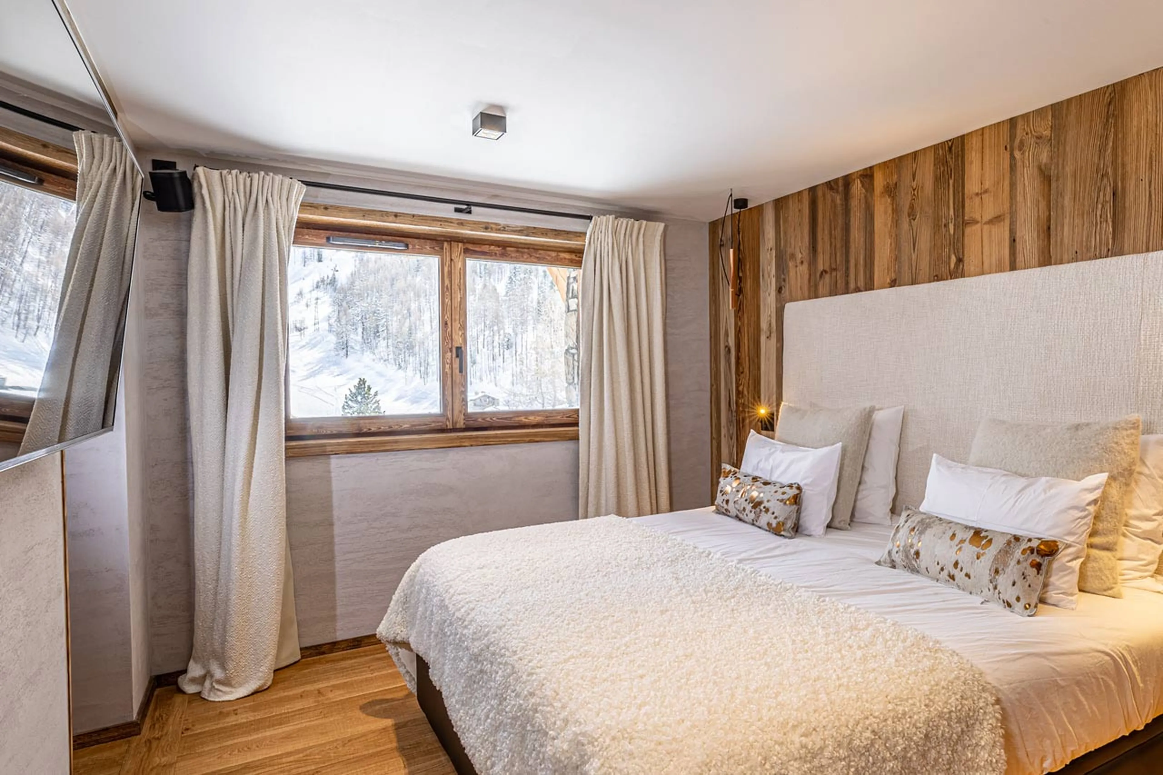 Bedroom three at Chalet Orso in Val d'Isere