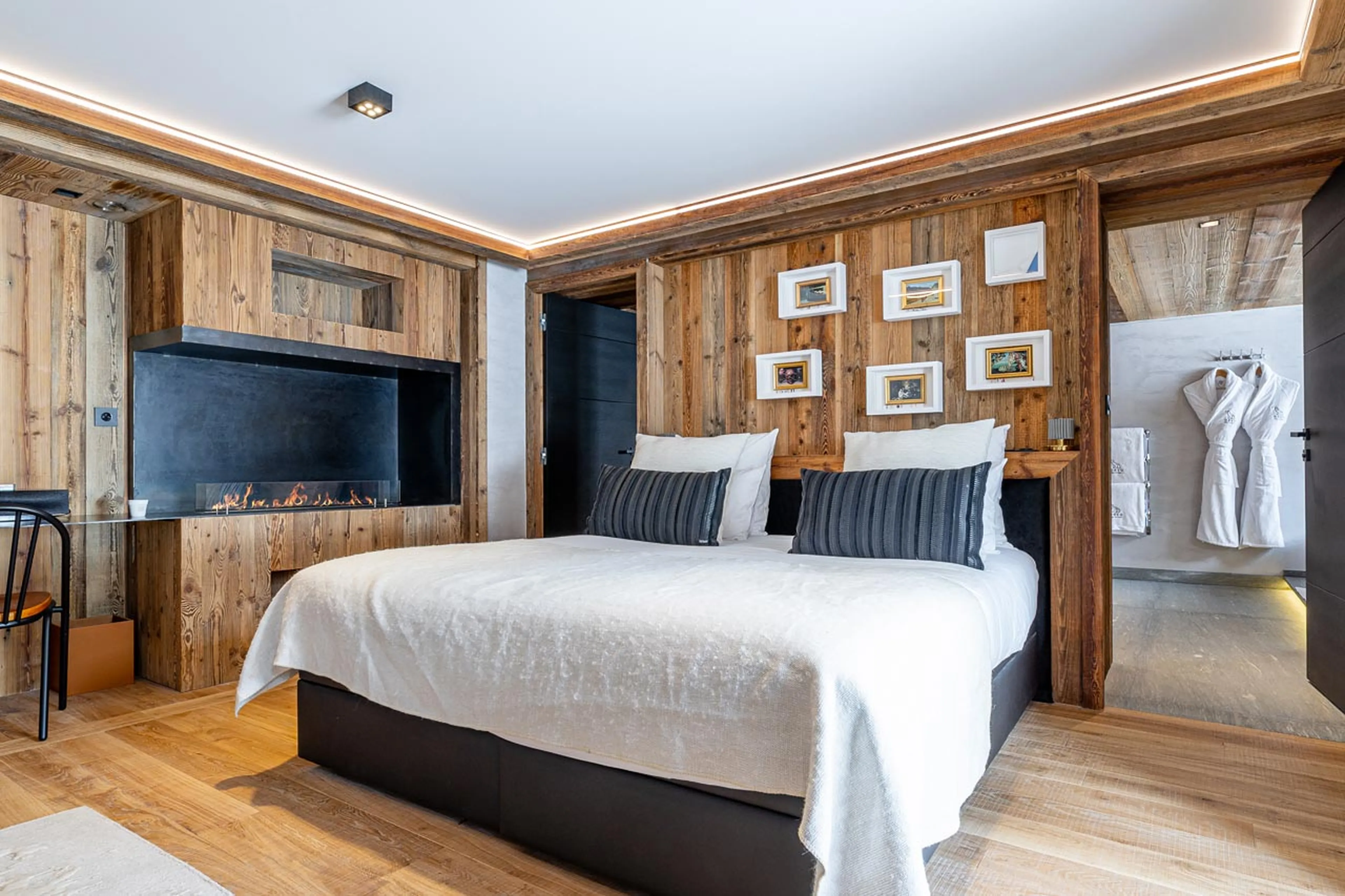 Bedroom five at Chalet Orso in Val d'Isere