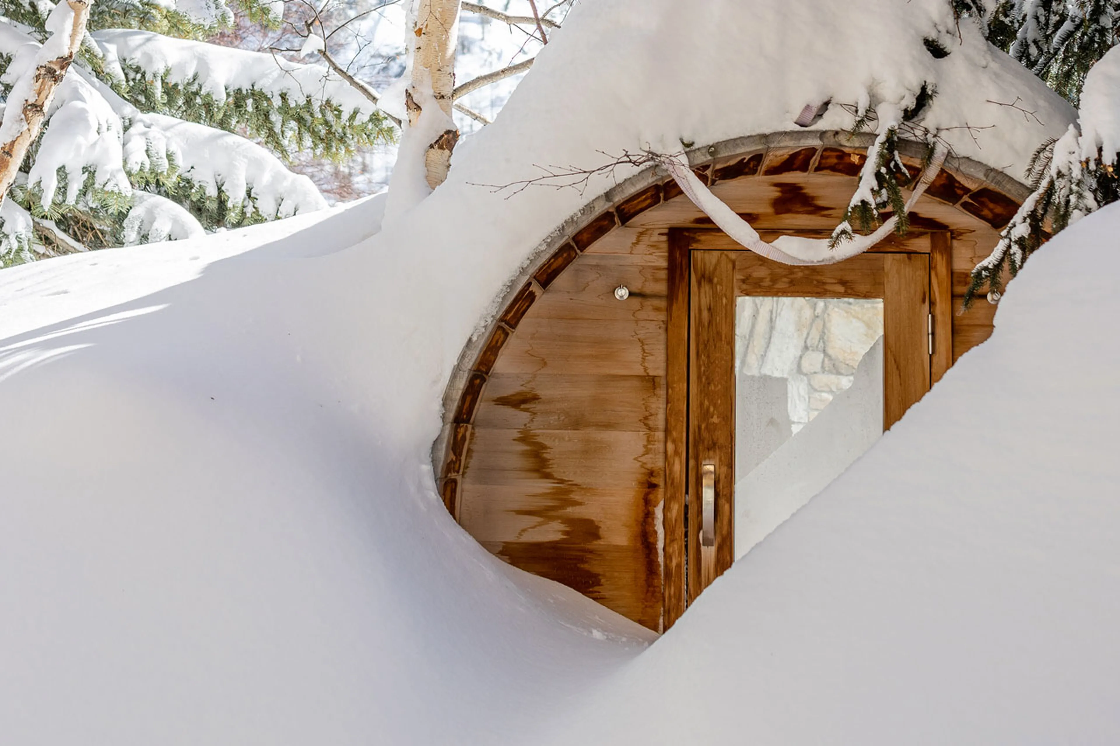 Barrel sauna at Chalet Orso in Val d'Isere